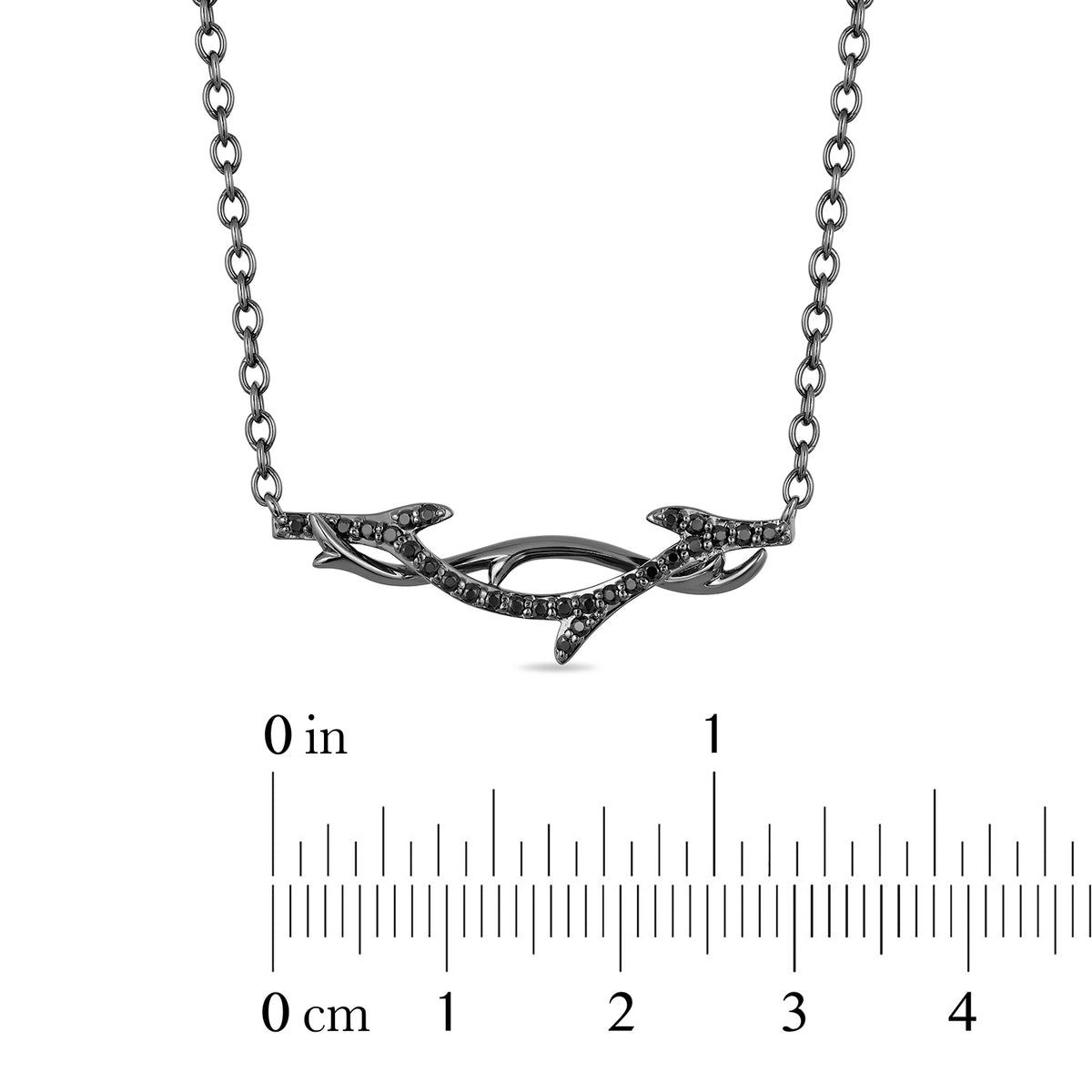 Enchanted Disney Fine Jewelry Black Rhodium Over Sterling Silver with