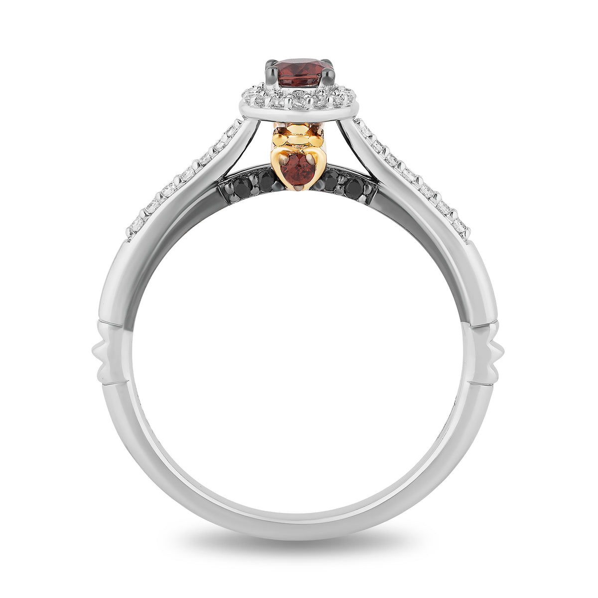 Enchanted Disney Fine Jewelry Black Rhodium Over Sterling Silver and 1