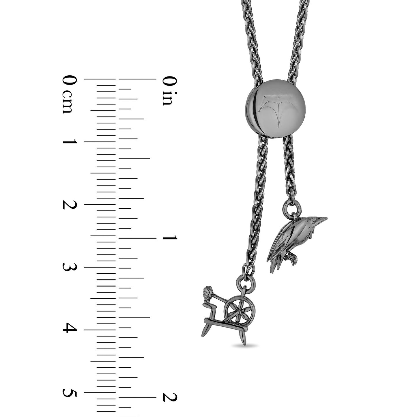 Enchanted Disney Fine Jewelry Black Rhodium Over Sterling Silver with 1/5 CTTW Diamonds Maleficent Thorn Bracelet