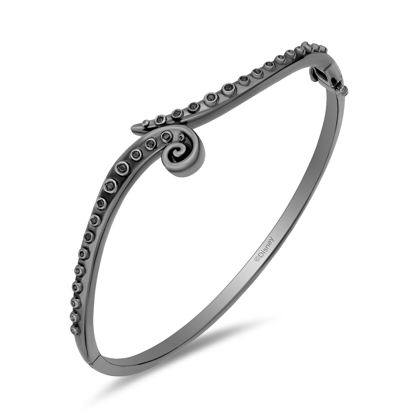 Enchanted Disney Fine Jewelry Black Rhodium Over Sterling Silver with 1/6 CTTW Diamonds Ursula Bracelet