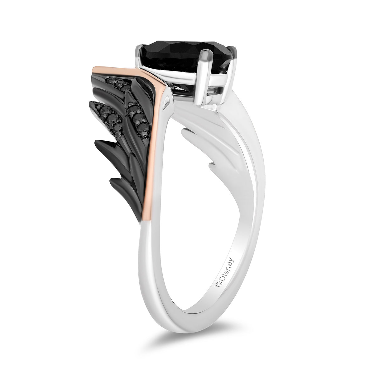 Enchanted Disney Fine Jewelry Sterling Silver and 10K Rose Gold with 1