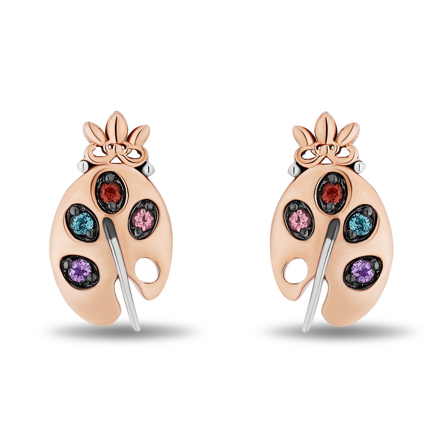 Enchanted Disney Fine Jewelry 14K Rose Gold Over Sterling Silver Rapunzel Earrings