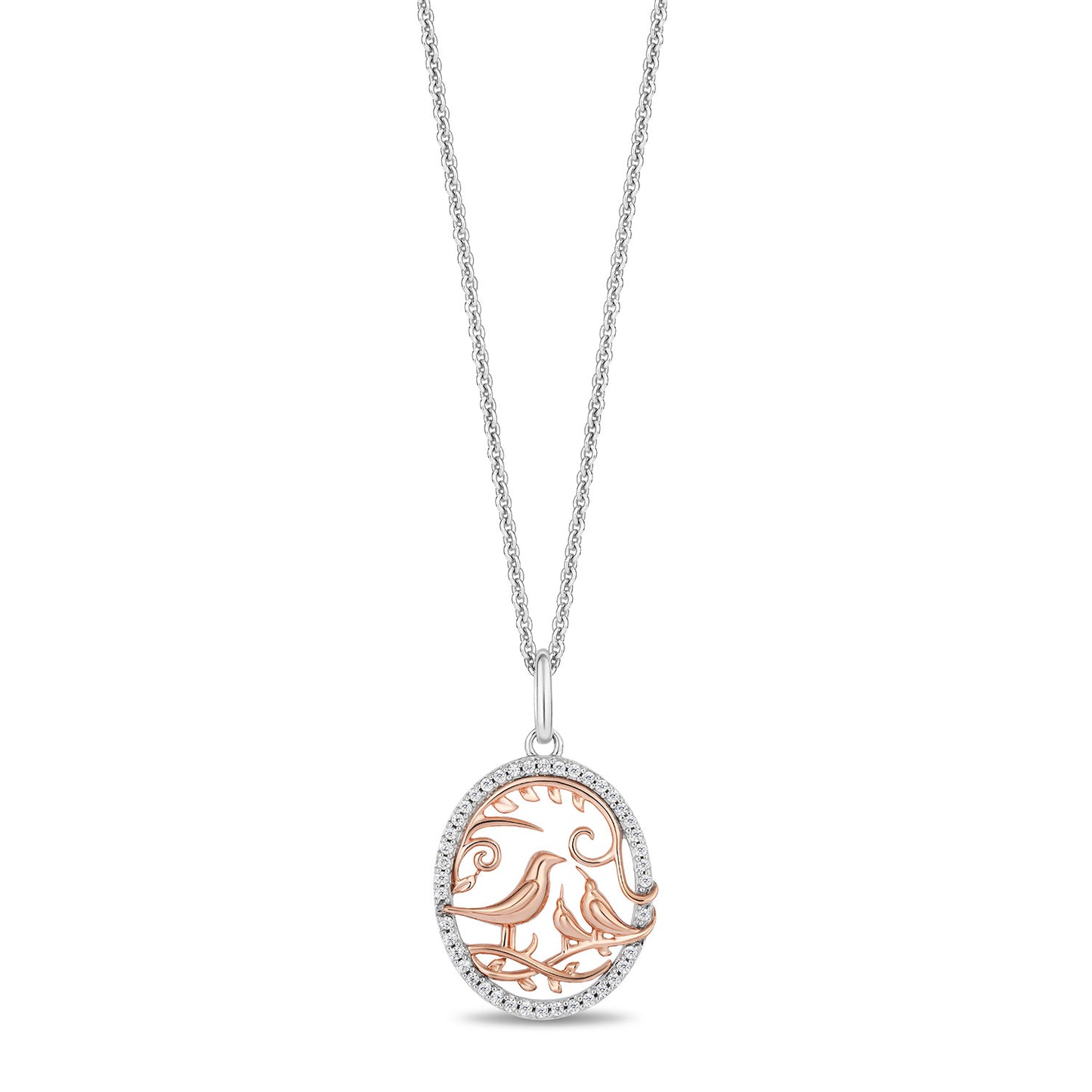 Enchanted Disney Fine Jewelry 14K Rose Gold Over Sterling Silver Rapunzel Necklace