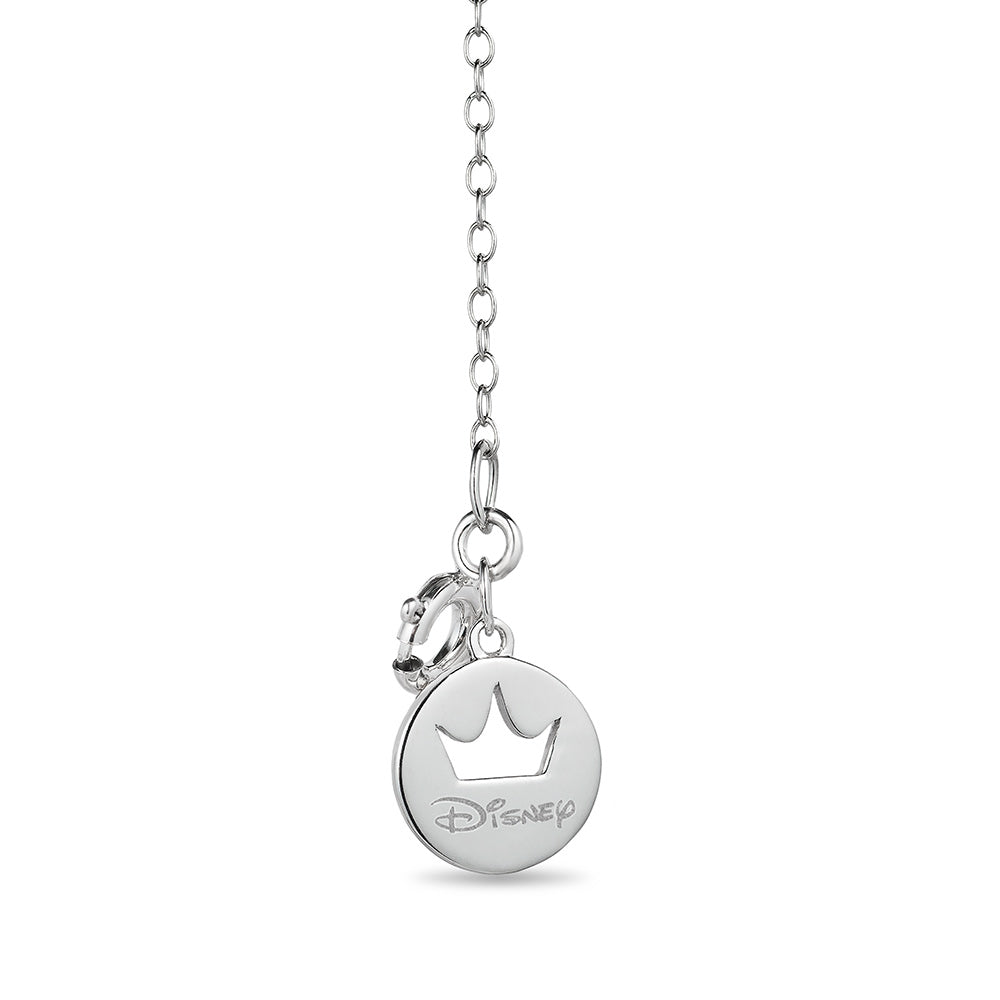 Enchanted Disney Fine Jewelry Sterling Silver and 10K Rose Gold with 1/10 CTTW Diamonds Cinderella Necklace