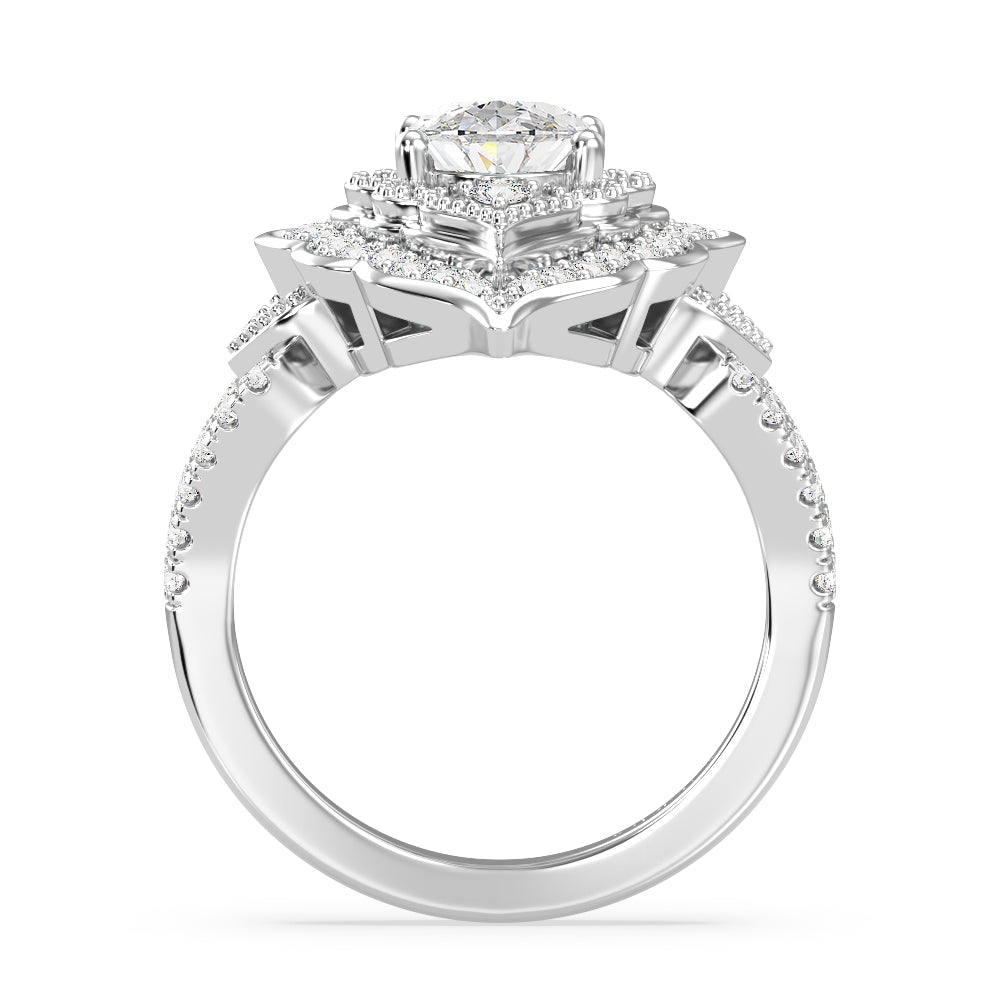 Enchanted Star Lab Grown Diamond Jasmine Arabesque Engagement Ring