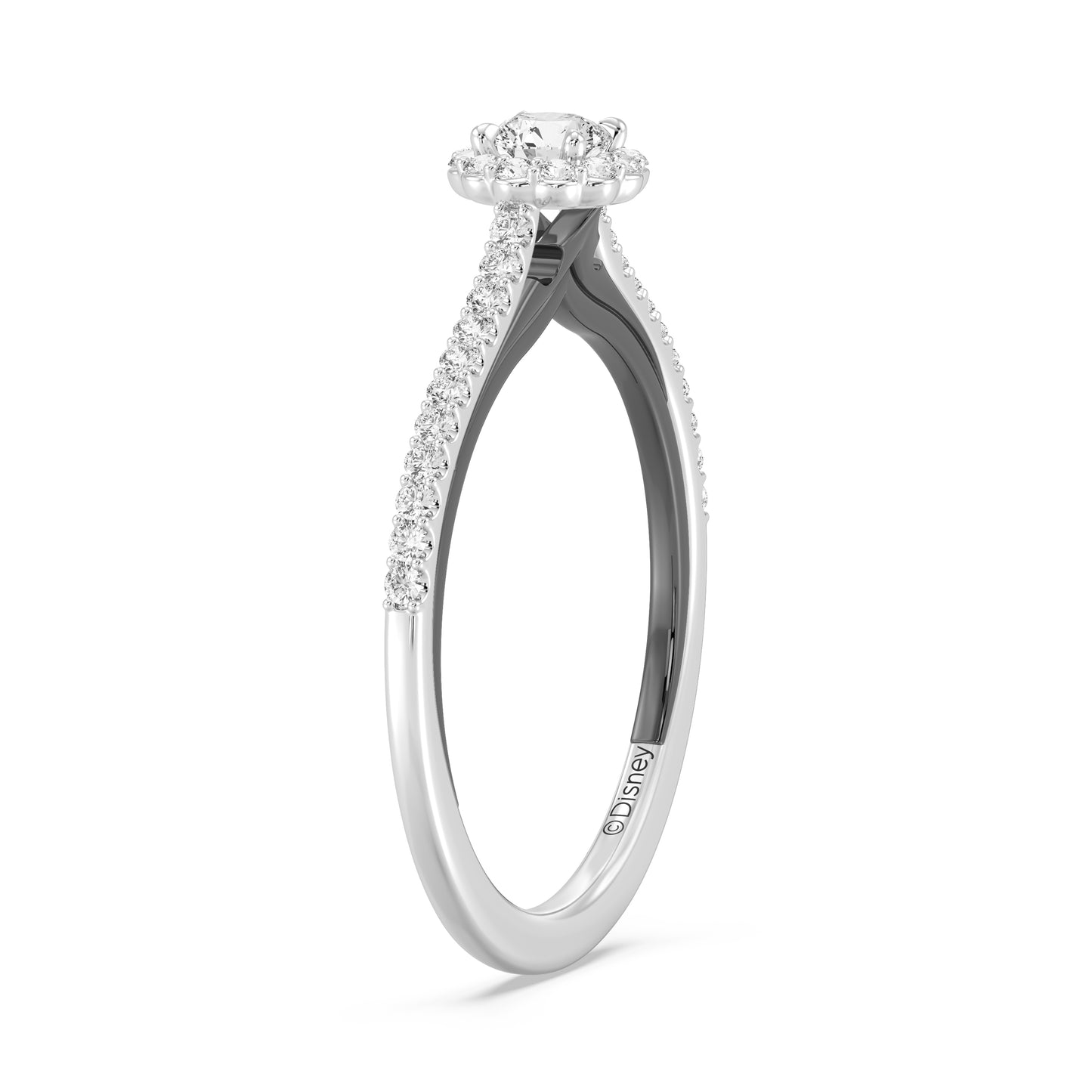 Enchanted Star 14K White Gold and Black Rhodium with 3/8 CTTW Lab Grown Diamond, Disney's Maleficient Promise Ring