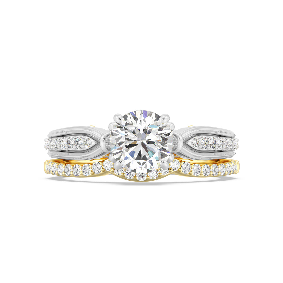 Enchanted Star 14K Gold With 1/5 CTTW Lab Grown Diamonds, Disney's Belle Wedding Band