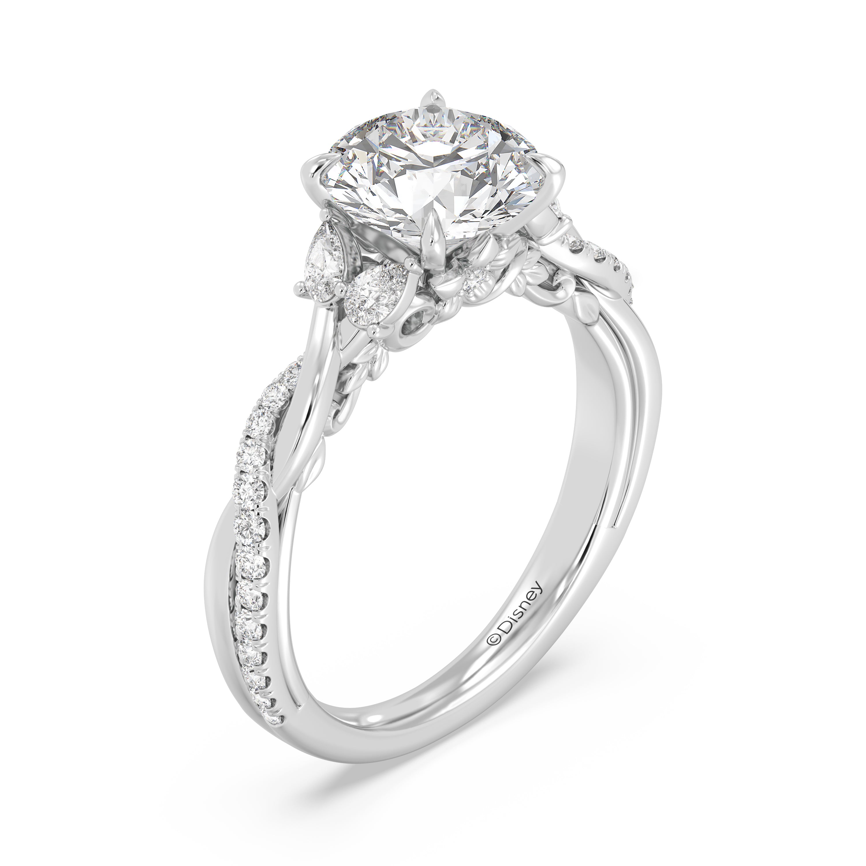 Disney's Rapunzel Inspired 1 1/3 CTTW Round Cut Lab Grown Diamond