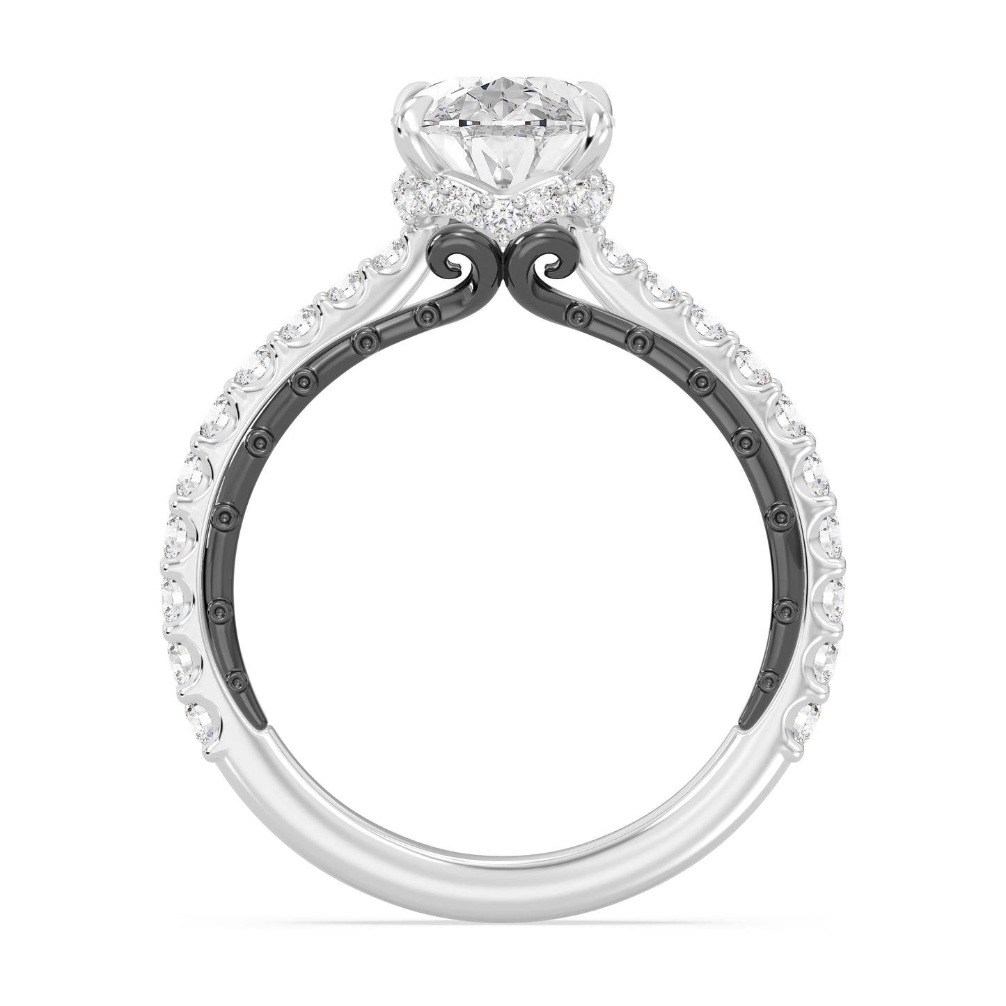 Enchanted Star Lab Grown Diamond And 14K Gold, Disney Villain Ursula Hidden Halo Engagement Ring