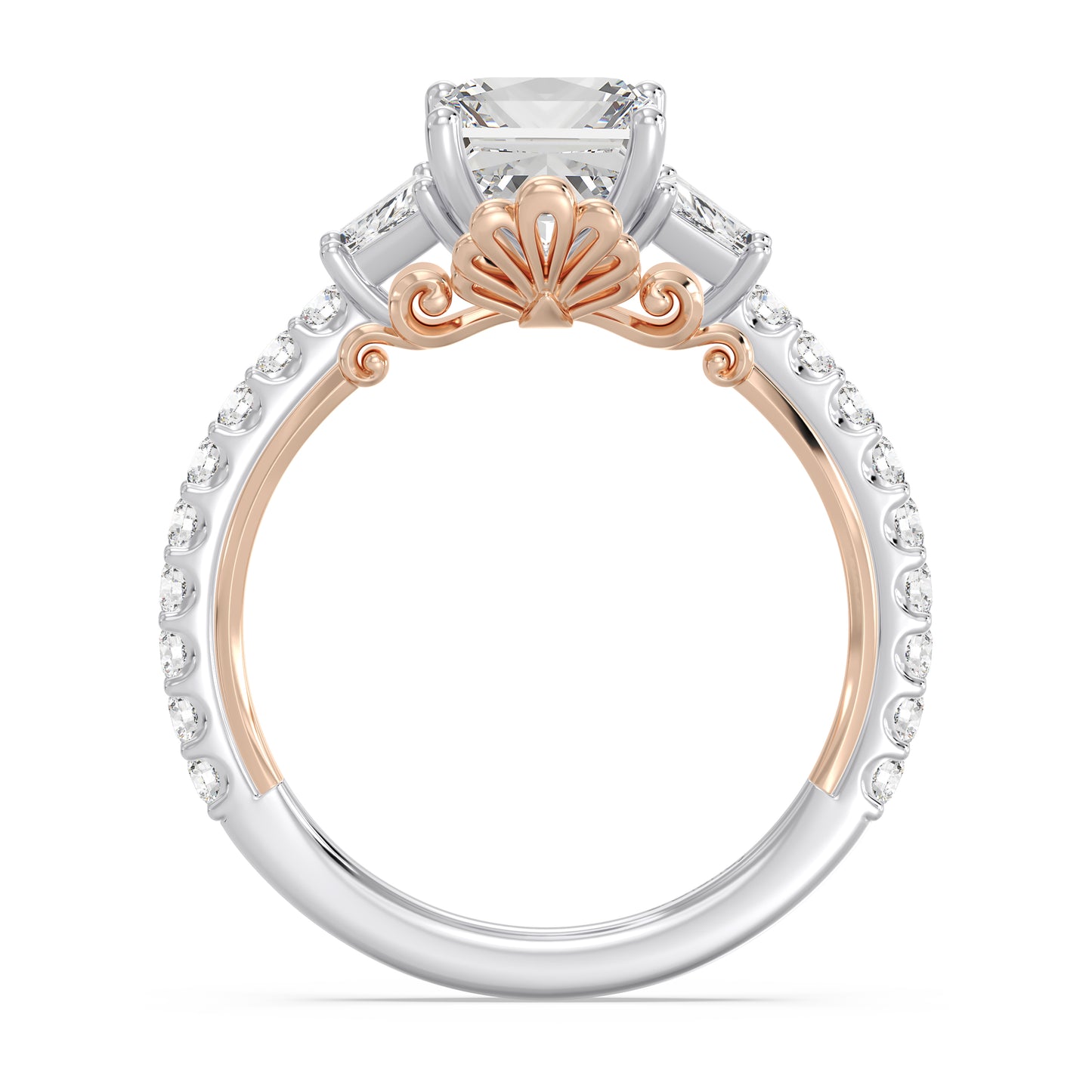 Enchanted Star Lab Grown Diamond And 14K Gold, Disney's Ariel Shell Engagement Ring