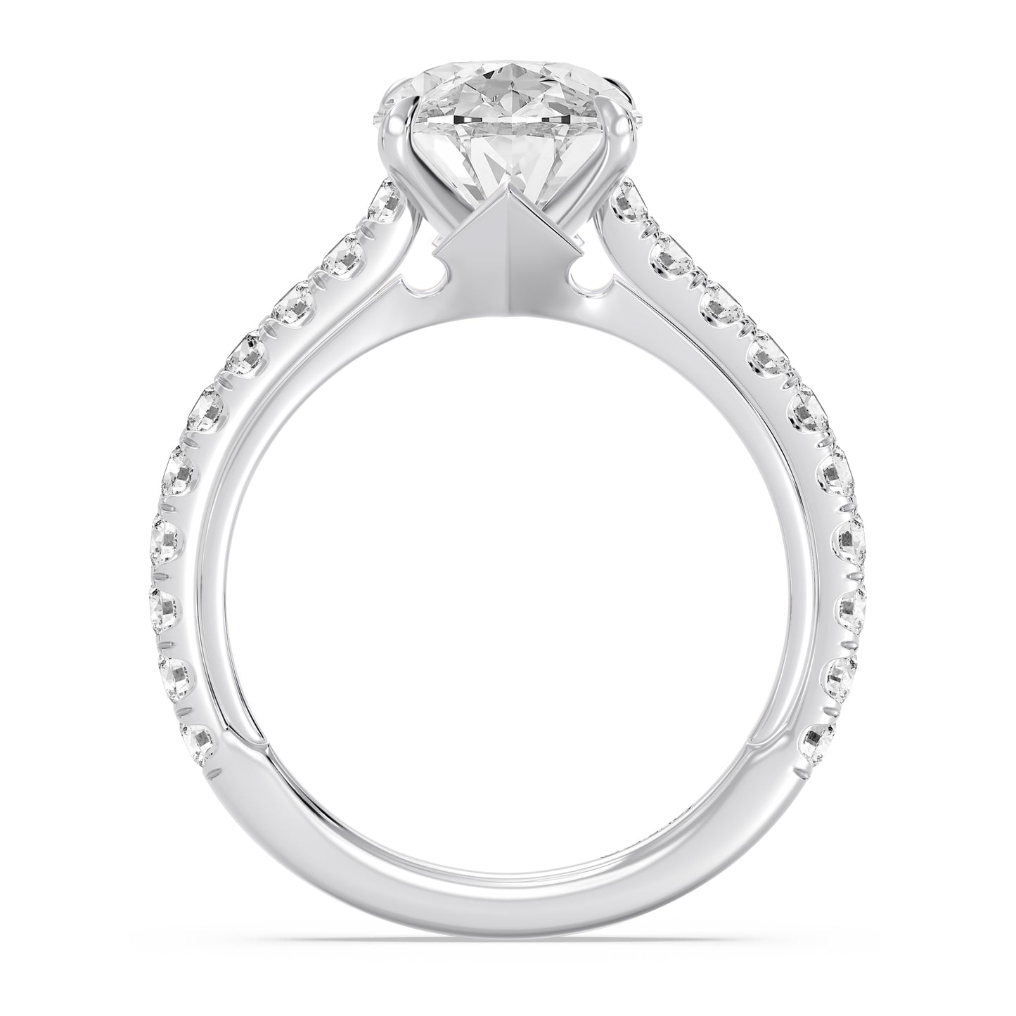 Enchanted Star Lab grown Diamond And 14k Gold Disney Princess Aurora Tiara Pavé Engagement Ring