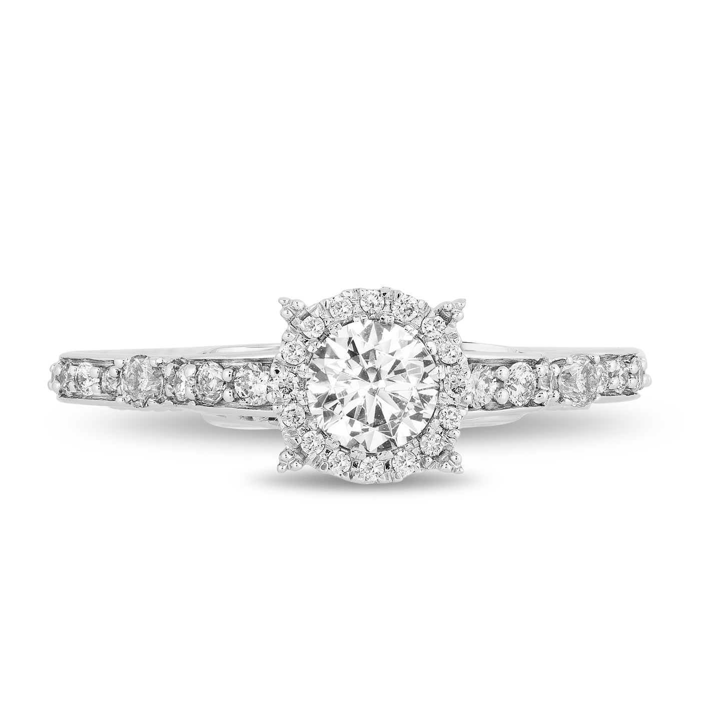 Enchanted Disney Fine Jewelry 14K White Gold And Yellow Gold with 1 1/10 CTTW Cinderella Bridal Set