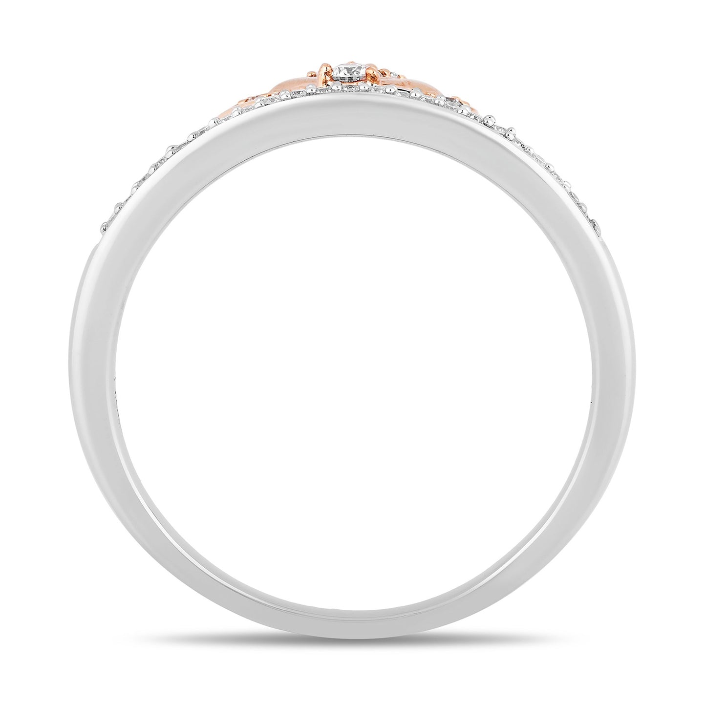 Disney Ariel Inspired Tiara Ring 10K Rose Gold 1/6 CTTW View 1