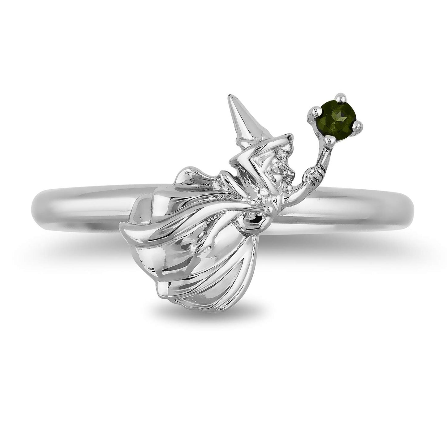 Enchanted Disney Fine Jewelry Sterling Silver Green Tourmaline Aurora Fauna Fairy Ring