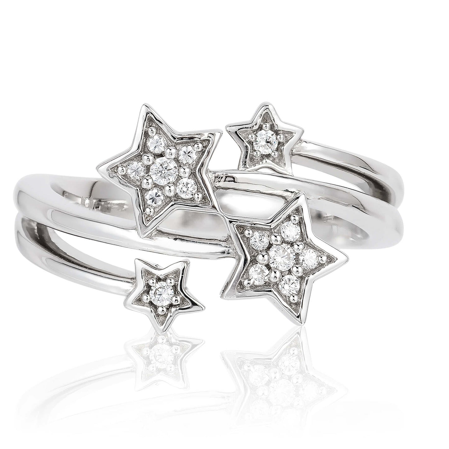 Enchanted Disney Fine Jewelry Sterling Silver 1/10 CTTW Tinker Bell Ring