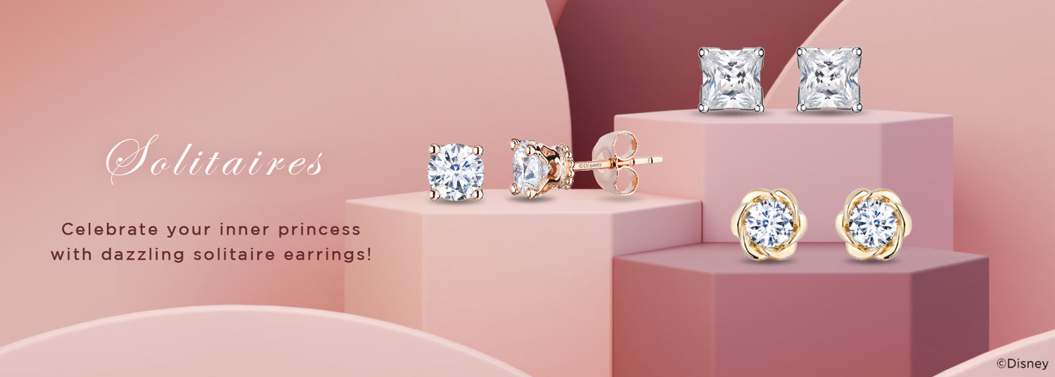 Diamond Solitaire Earrings