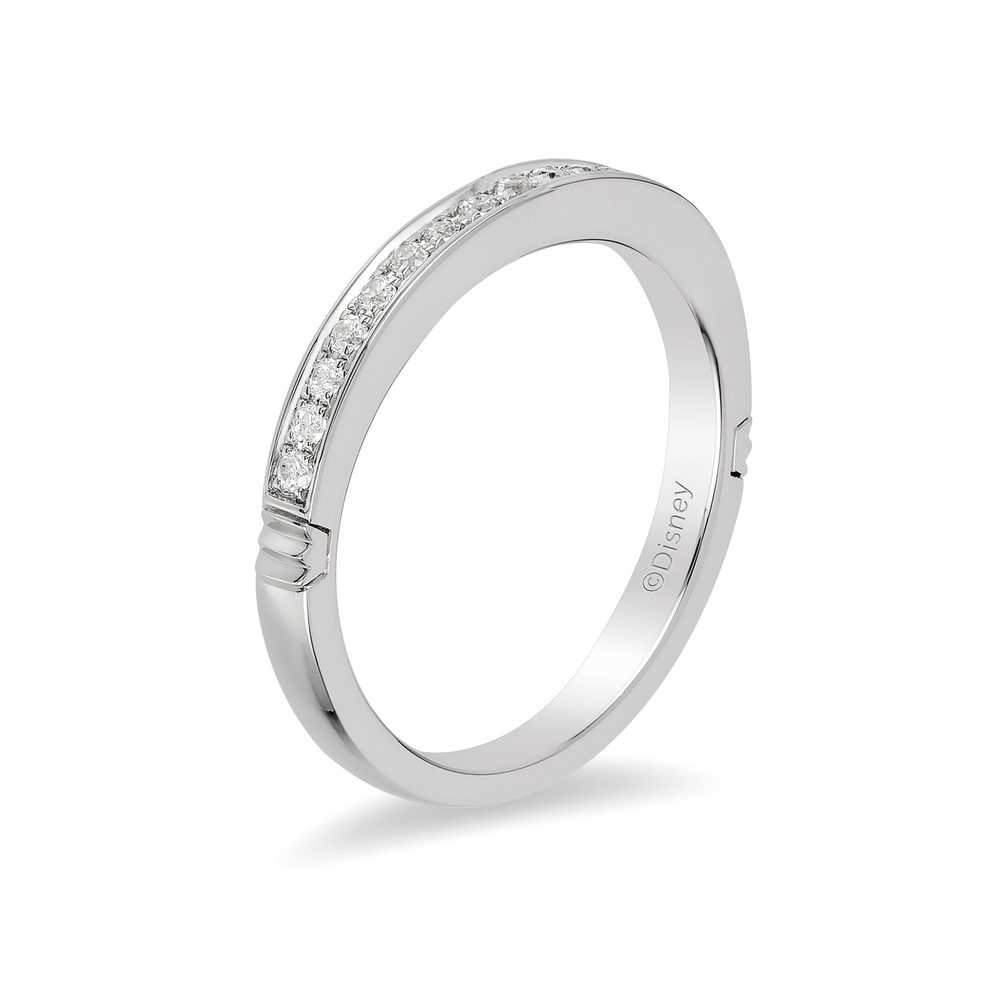 Enchanted Disney Fine Jewelry 14K White Gold 1/5 CTTW Majestic Princess Anniversary Band