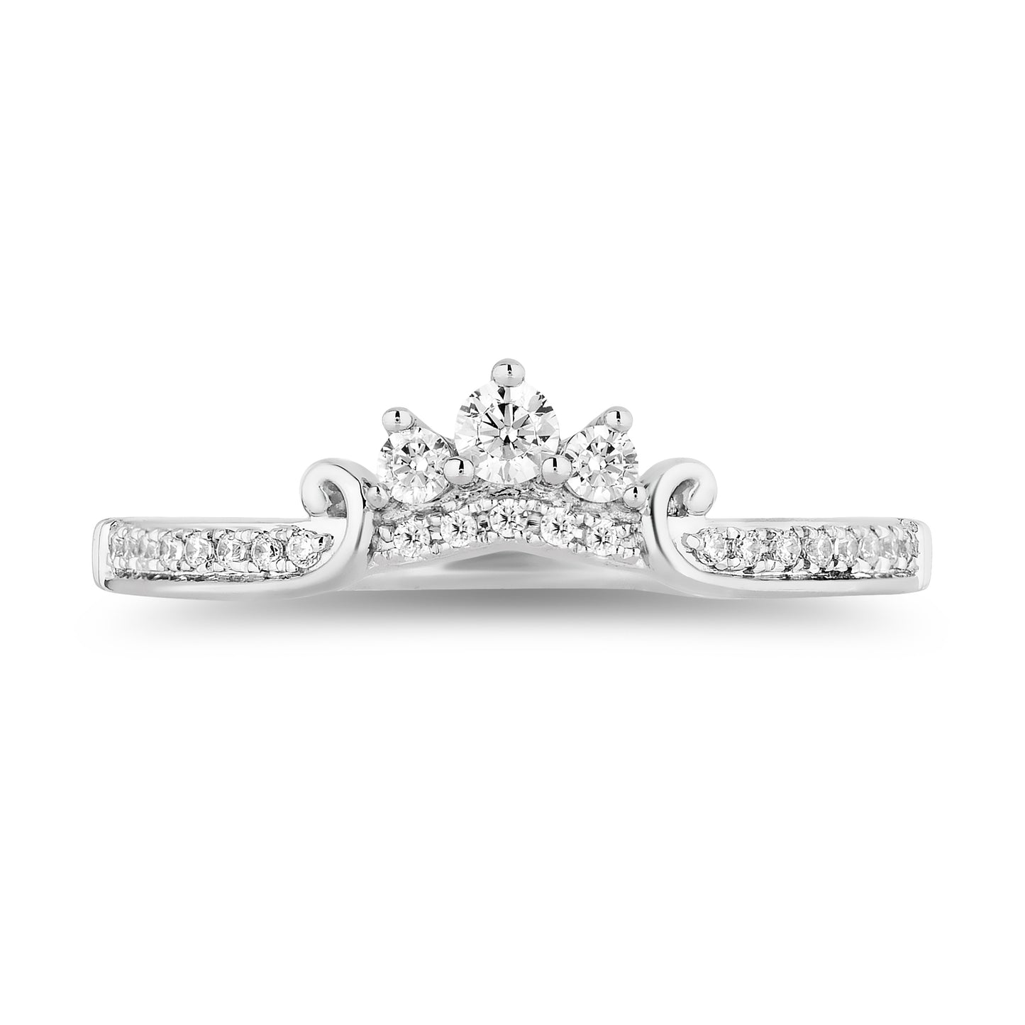 Enchanted Disney Fine Jewelry 14K White Gold with 1 CTTW Diamonds Majestic Princess Bridal Set
