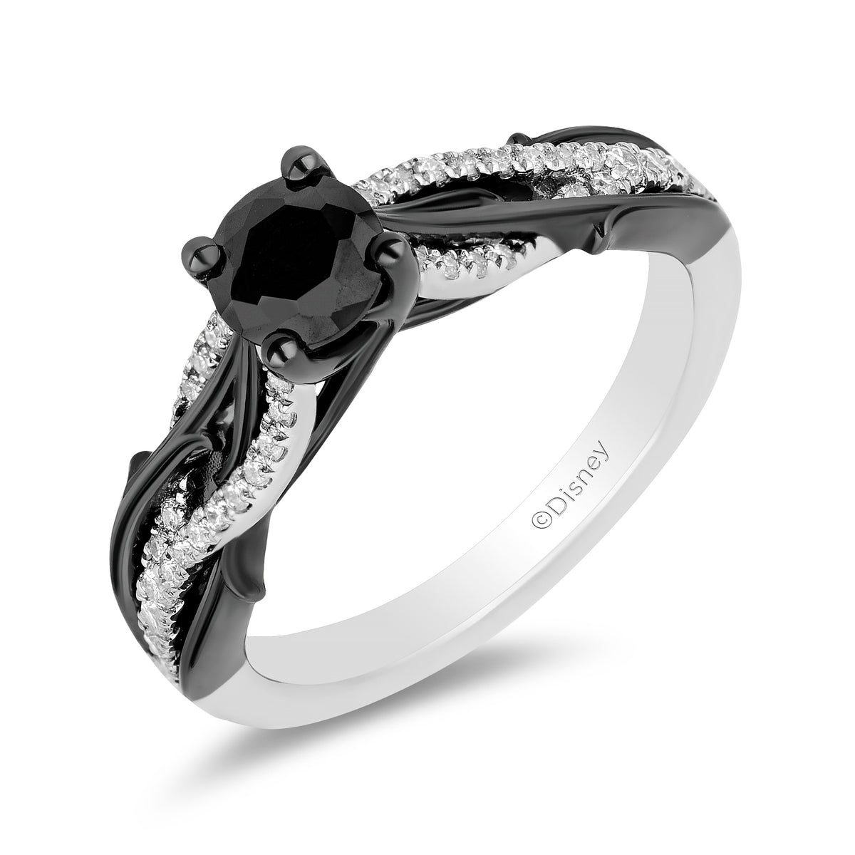 Barkev's Black Diamond Engagement Ring 7932LBKW
