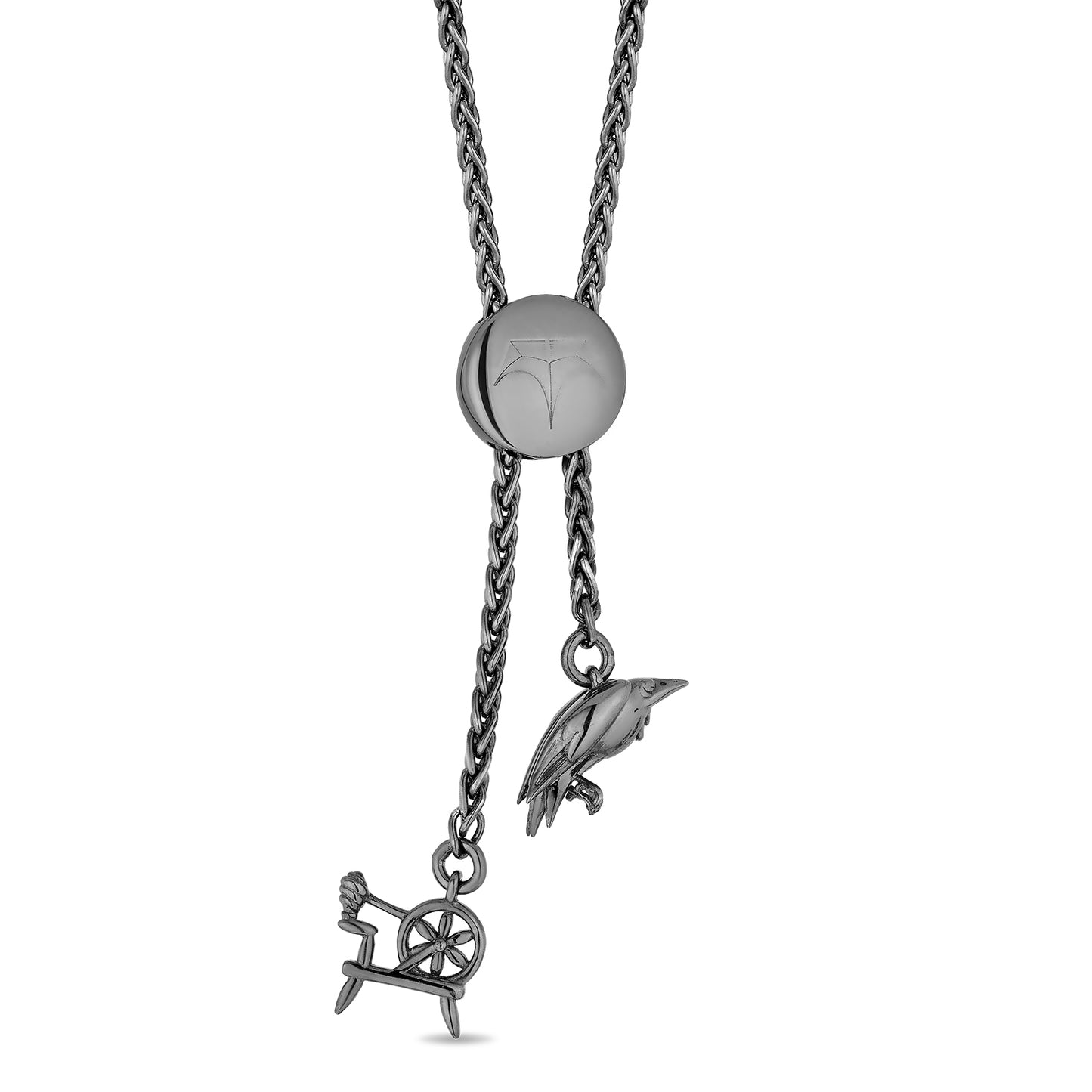 Enchanted Disney Fine Jewelry Black Rhodium Over Sterling Silver with 1/5 CTTW Diamonds Maleficent Thorn Bracelet