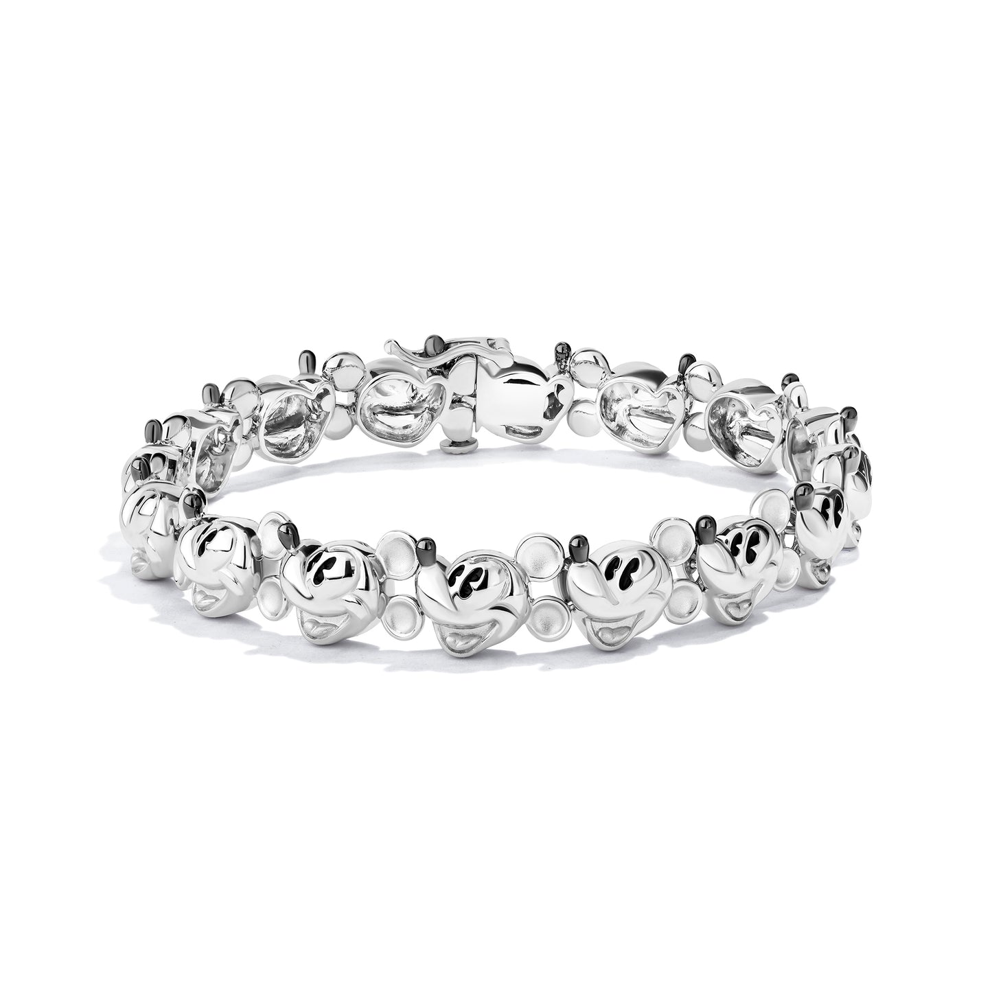 Disney Jewels Black Rhodium over Sterling Silver, Disney's Mickey Mouse Bracelet
