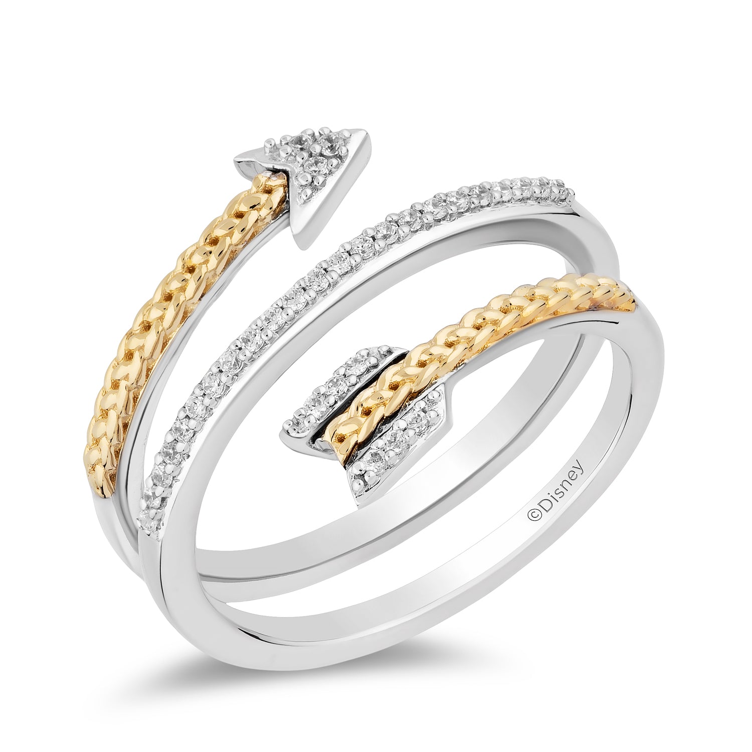 Merida Rings Enchanted Disney Fine Jewelry Sterling Silver and 10K Yellow Gold with