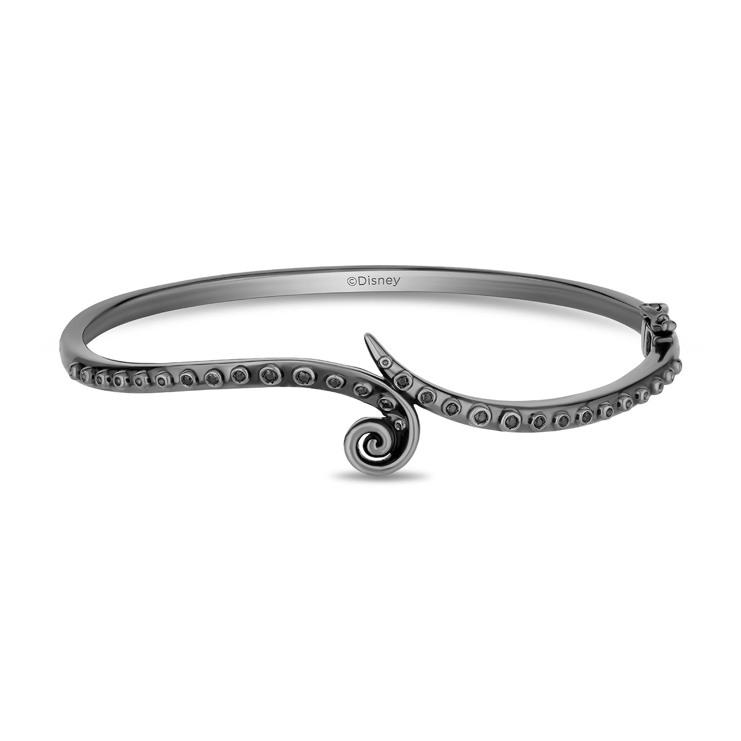Enchanted Disney Fine Jewelry Black Rhodium Over Sterling Silver with 1/6 CTTW Diamonds Ursula Bracelet