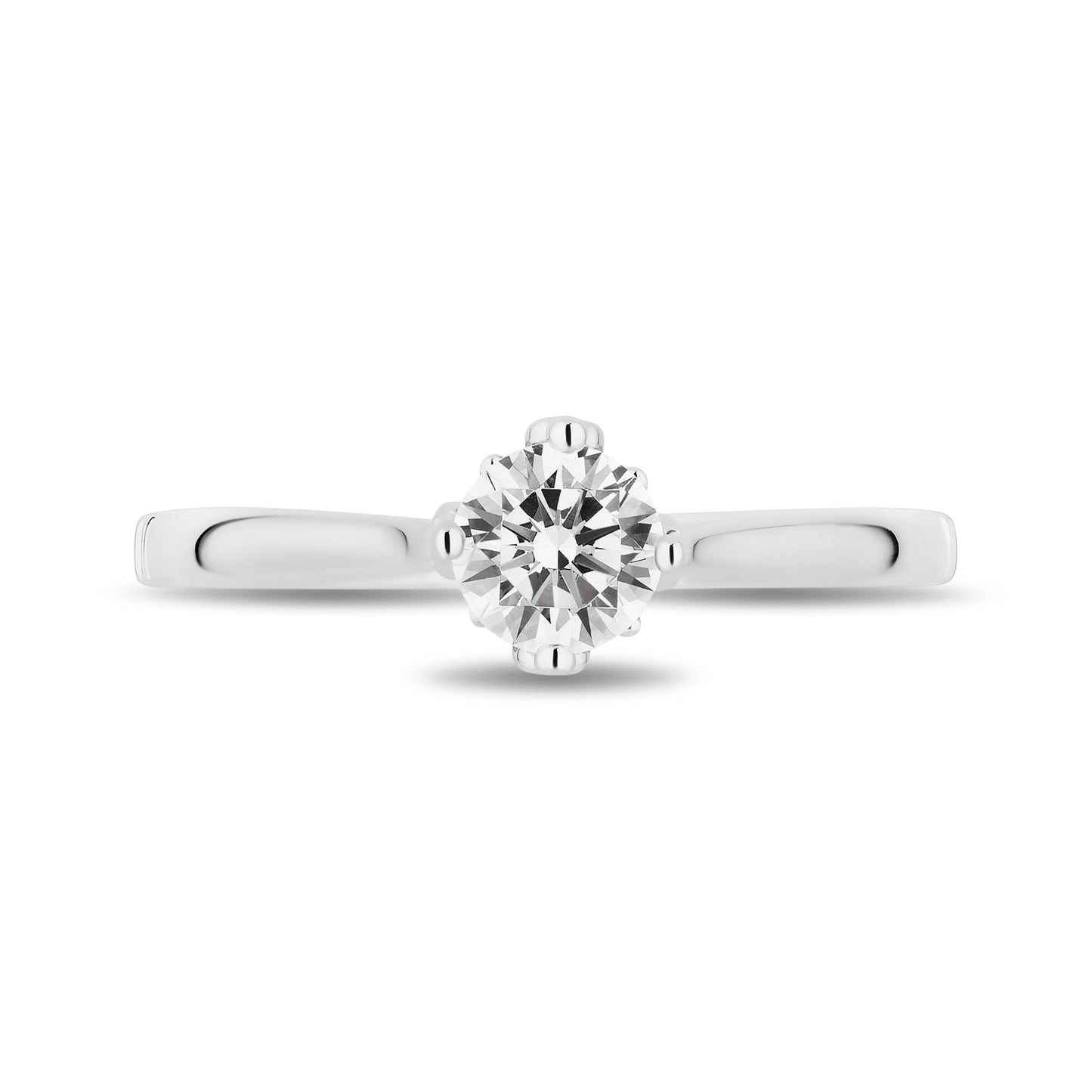 Enchanted Disney Fine Jewelry 14K White Gold with 1/2 CTTW Diamond, Majestic Princess Engagement Ring