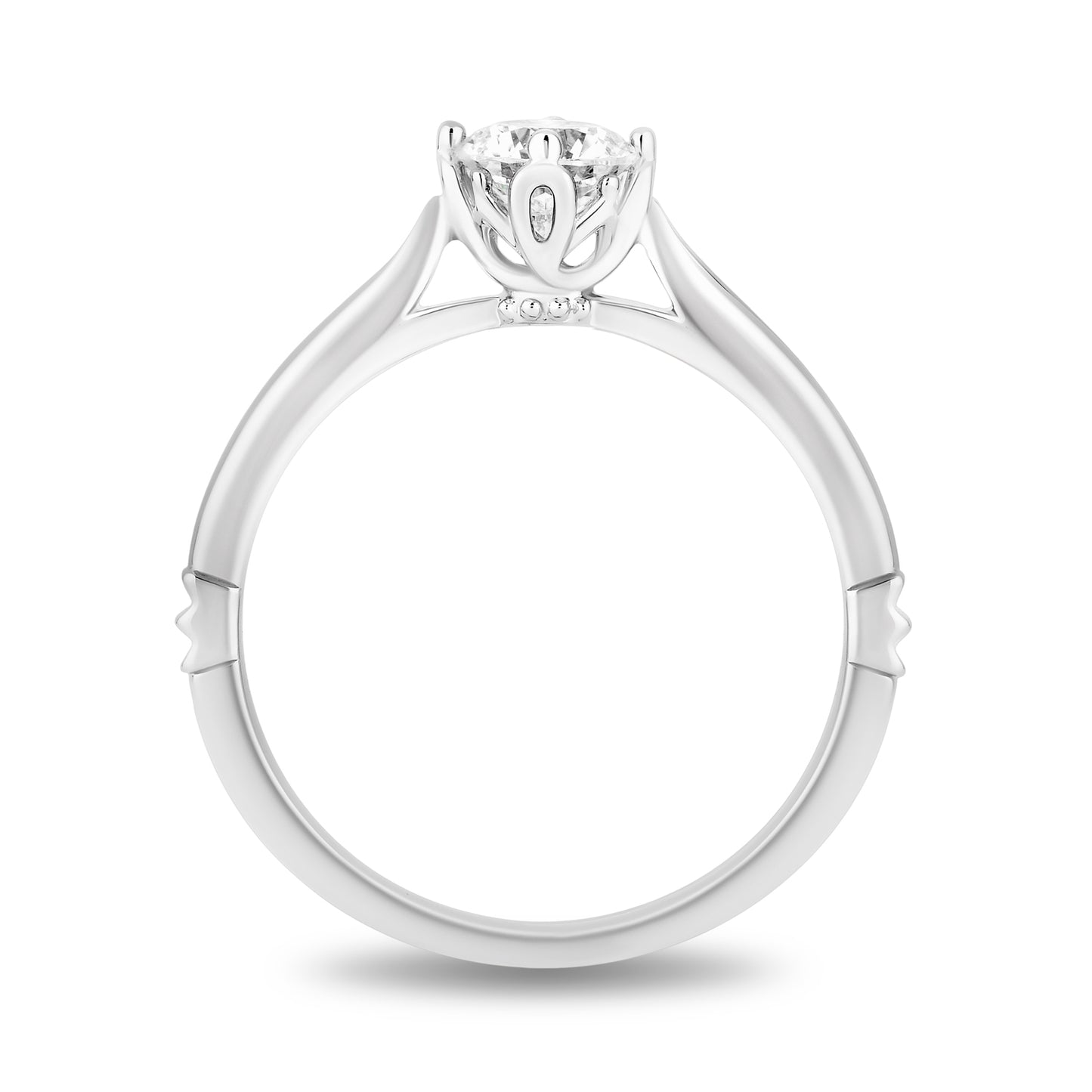 Enchanted Disney Fine Jewelry 14K White Gold with 1/2 CTTW Diamond, Majestic Princess Engagement Ring