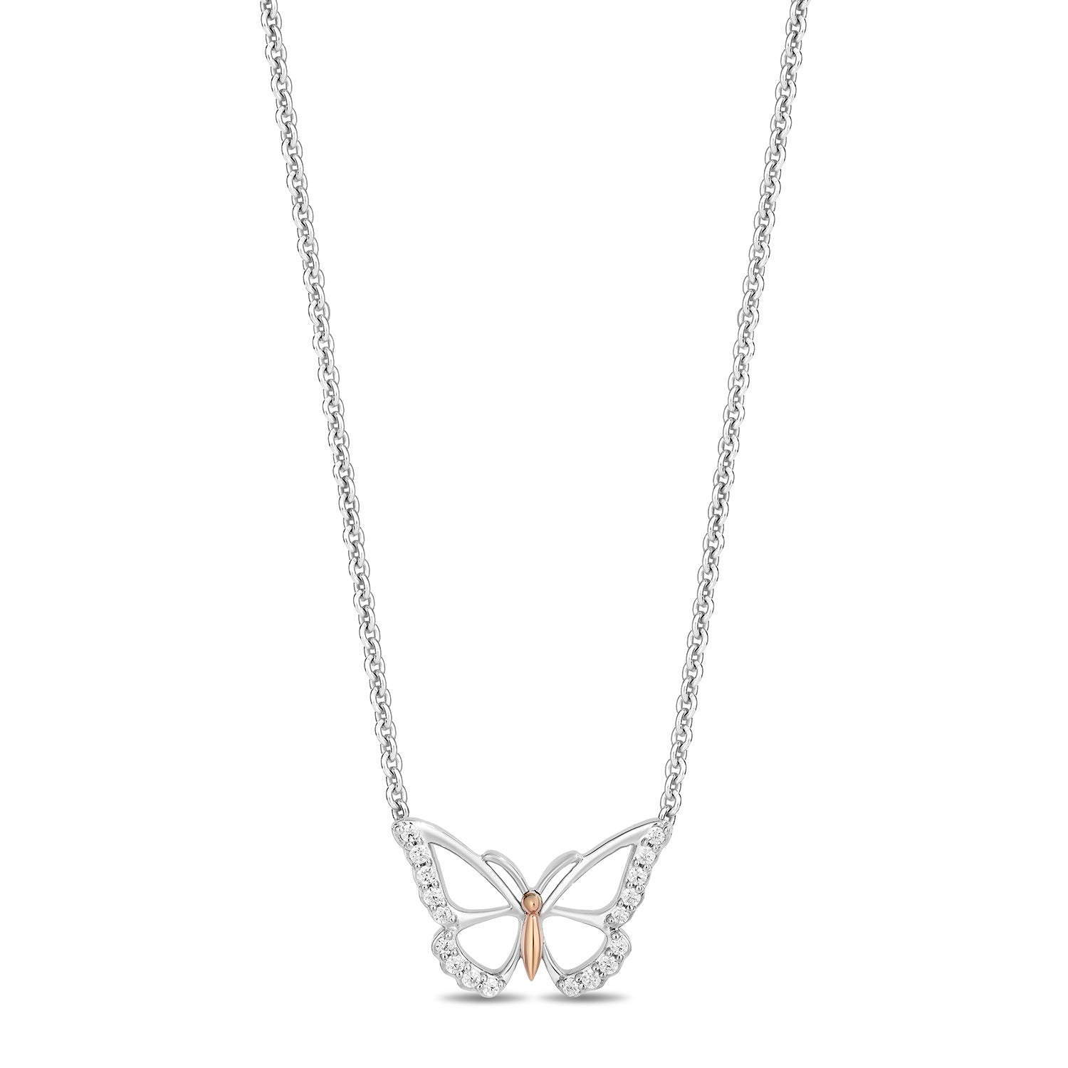 Disney Mulan Inspired Diamonds Pendant Necklace in 14K Rose Gold