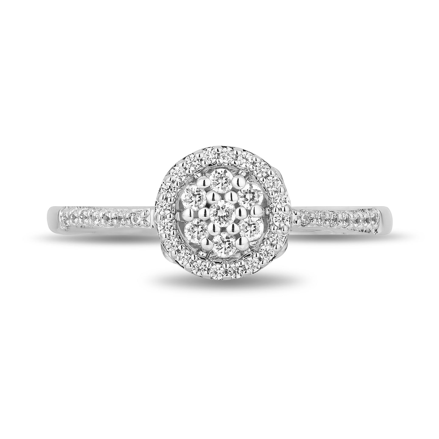 Enchanted Disney Fine Jewelry 14K White Gold with 1/2 CTTW Diamonds Cinderella Engagement Ring