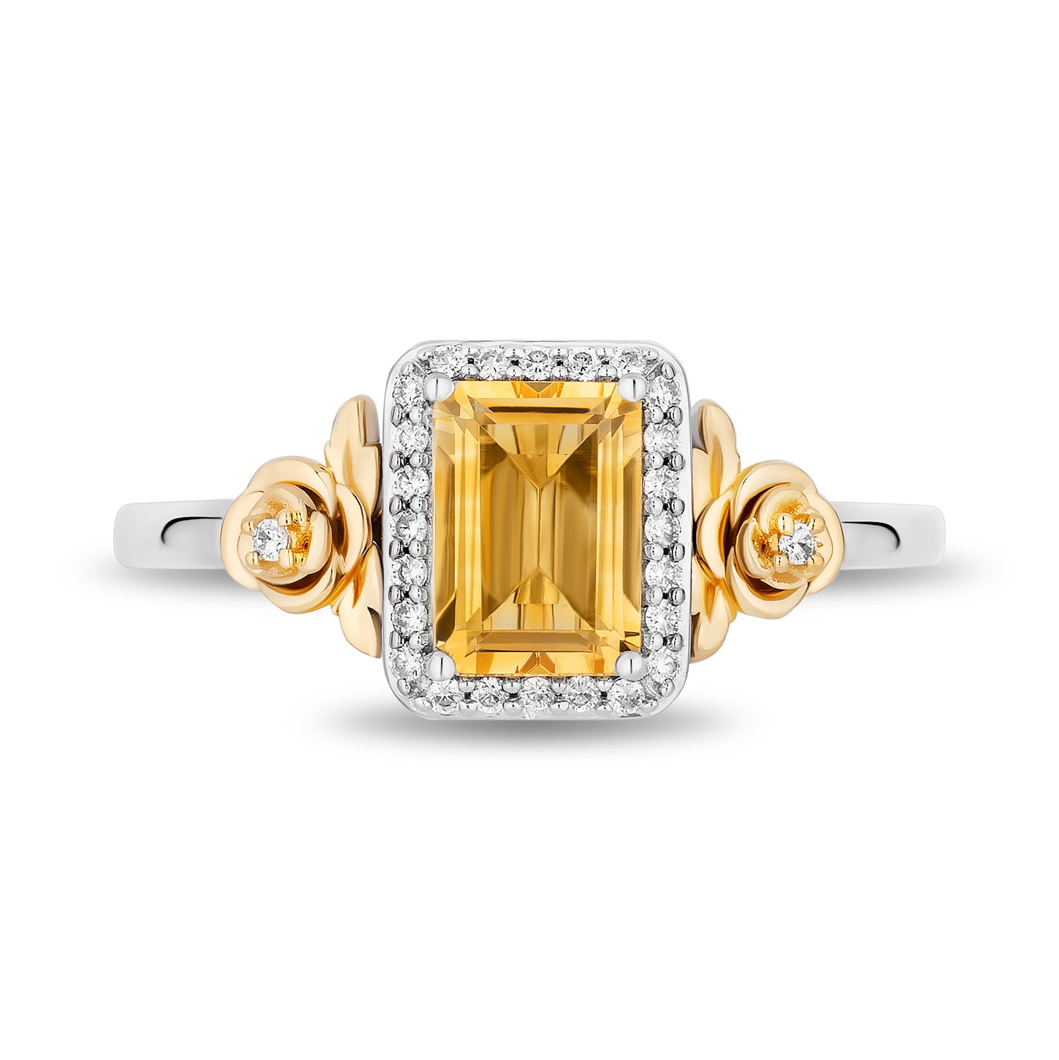 Disney Belle Inspired Diamond Ring in Sterling Silver and 10K 
