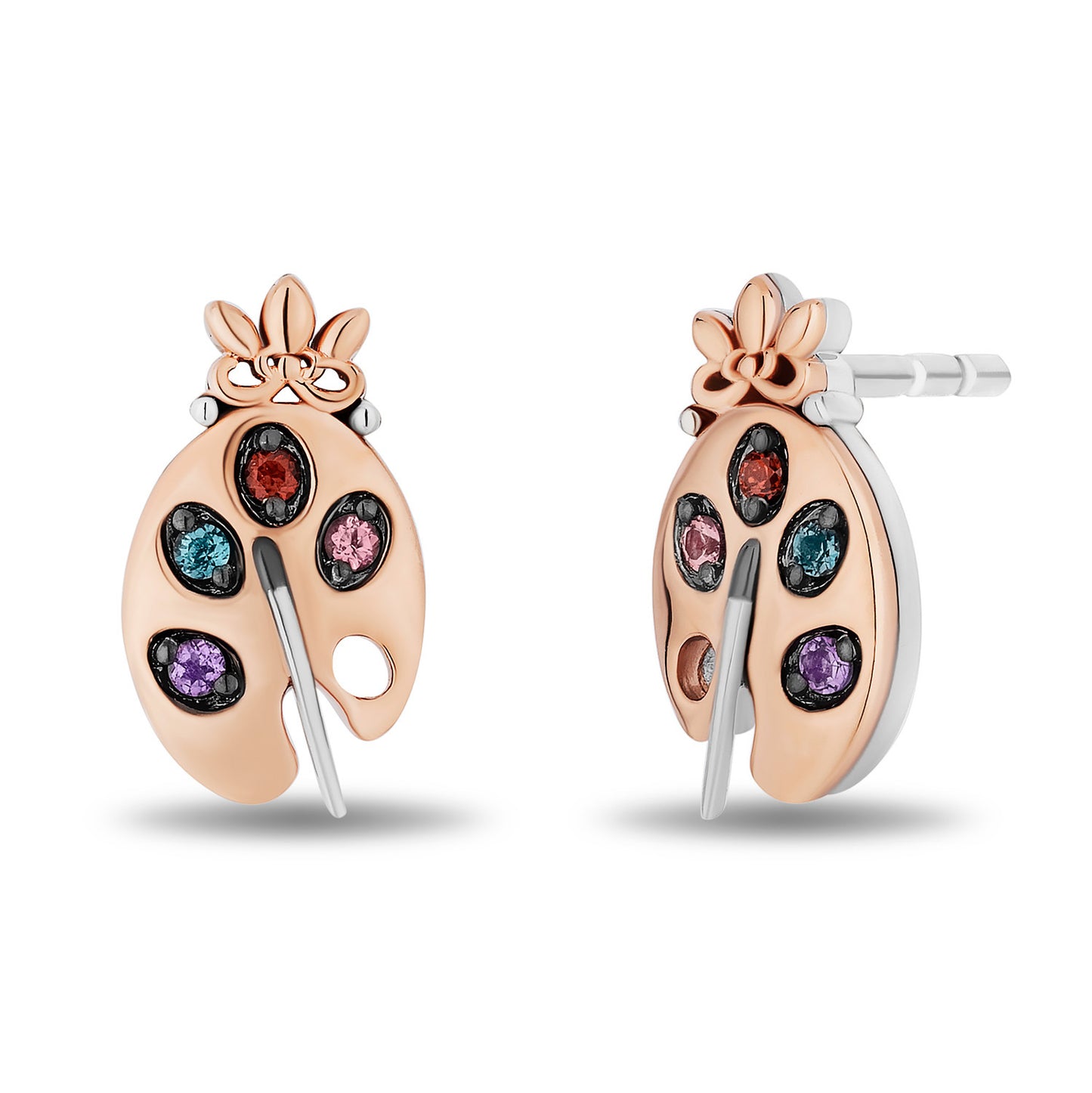 Enchanted Disney Fine Jewelry 14K Rose Gold Over Sterling Silver Rapunzel Earrings