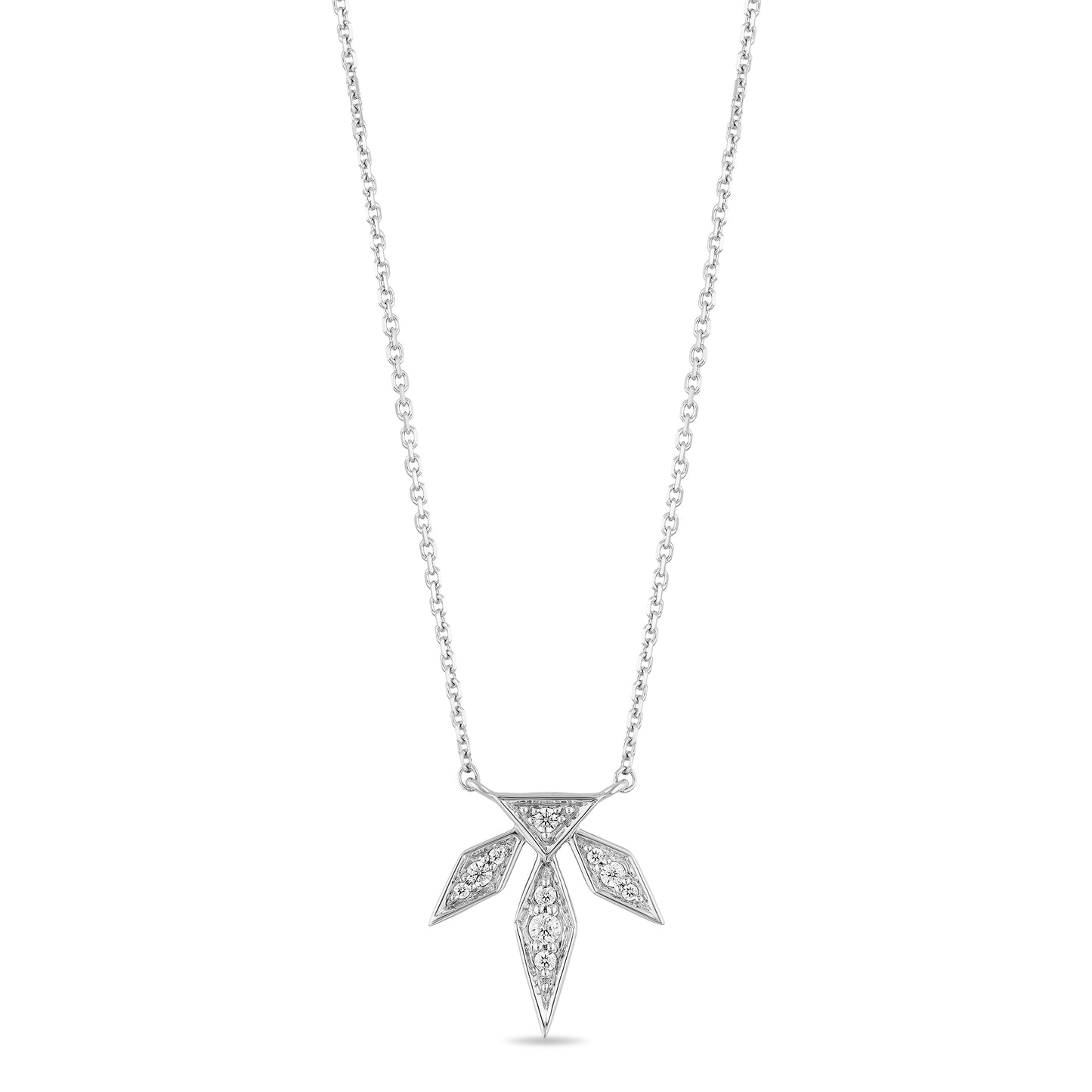 Enchanted Disney Fine Jewelry Sterling Silver with 1/10 CTTW Diamonds Elsa Pendant Necklace