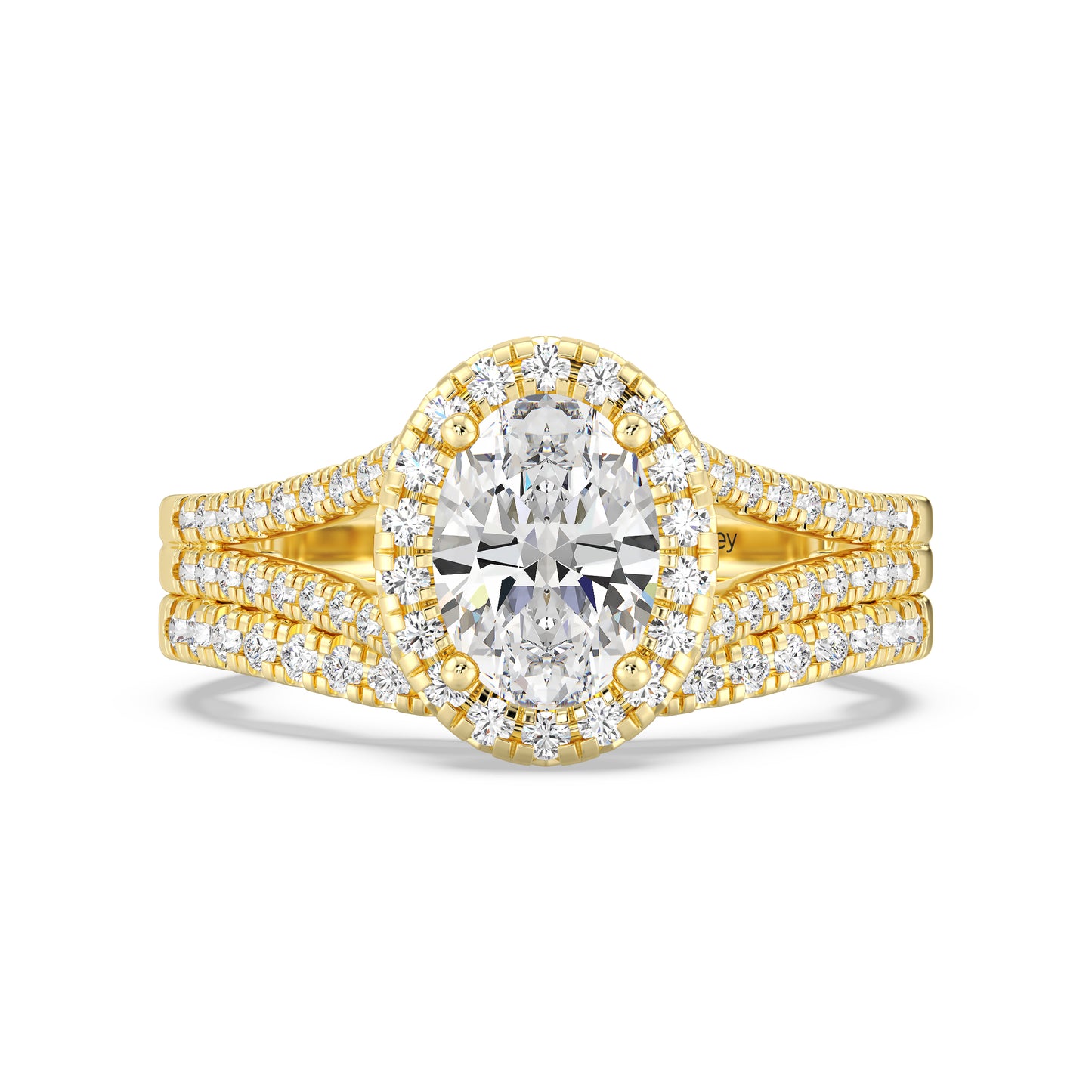 Enchanted Star Lab Grown Diamond 14K Gold Cinderella Engagement Ring Set
