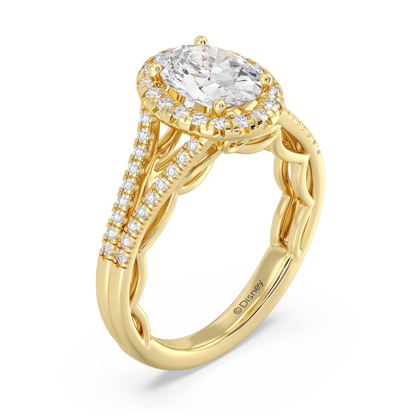 Enchanted Star Lab Grown Diamond 14K Gold Cinderella Engagement Ring Set