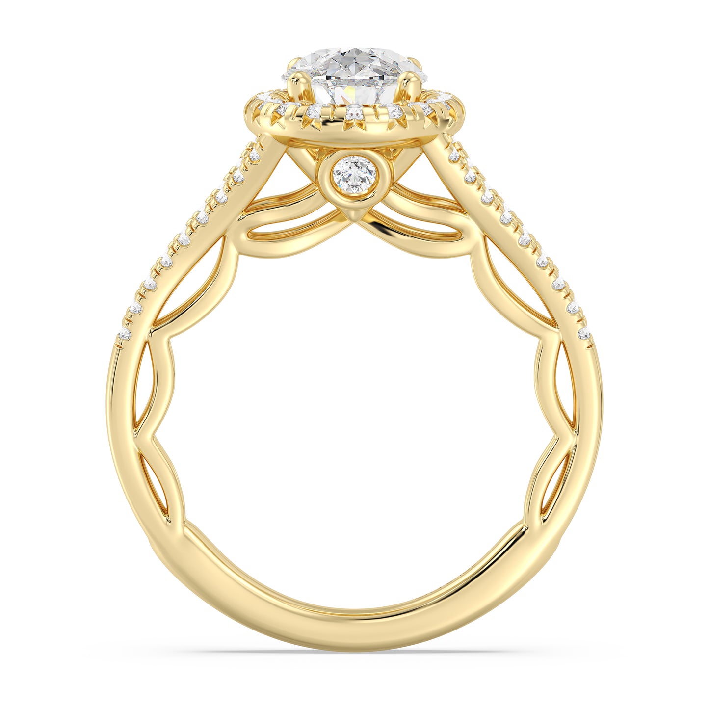 Enchanted Star Lab Grown Diamond 14K Gold Cinderella Engagement Ring Set