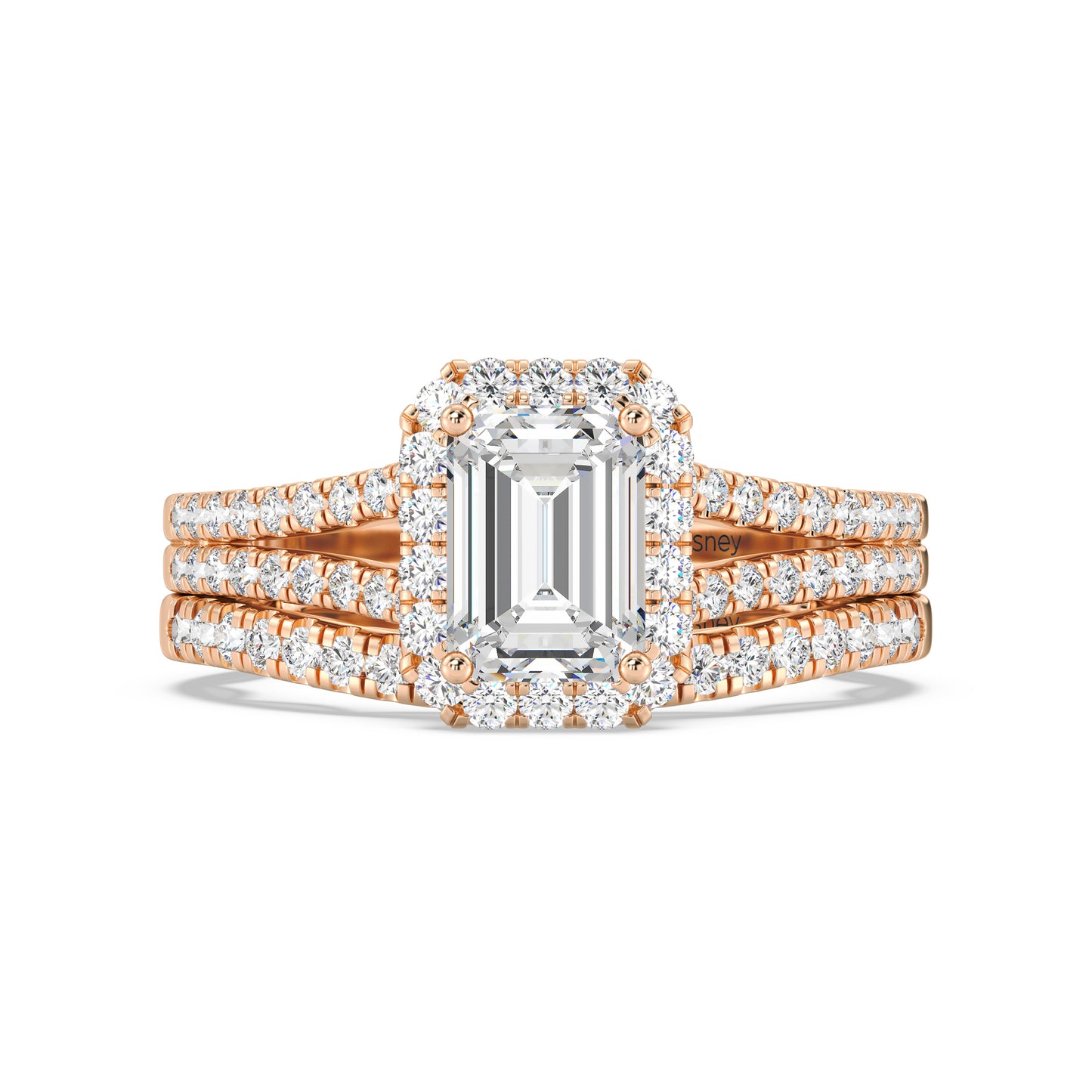 Enchanted Star Lab Grown Diamond 14K Gold Cinderella Engagement Ring Set