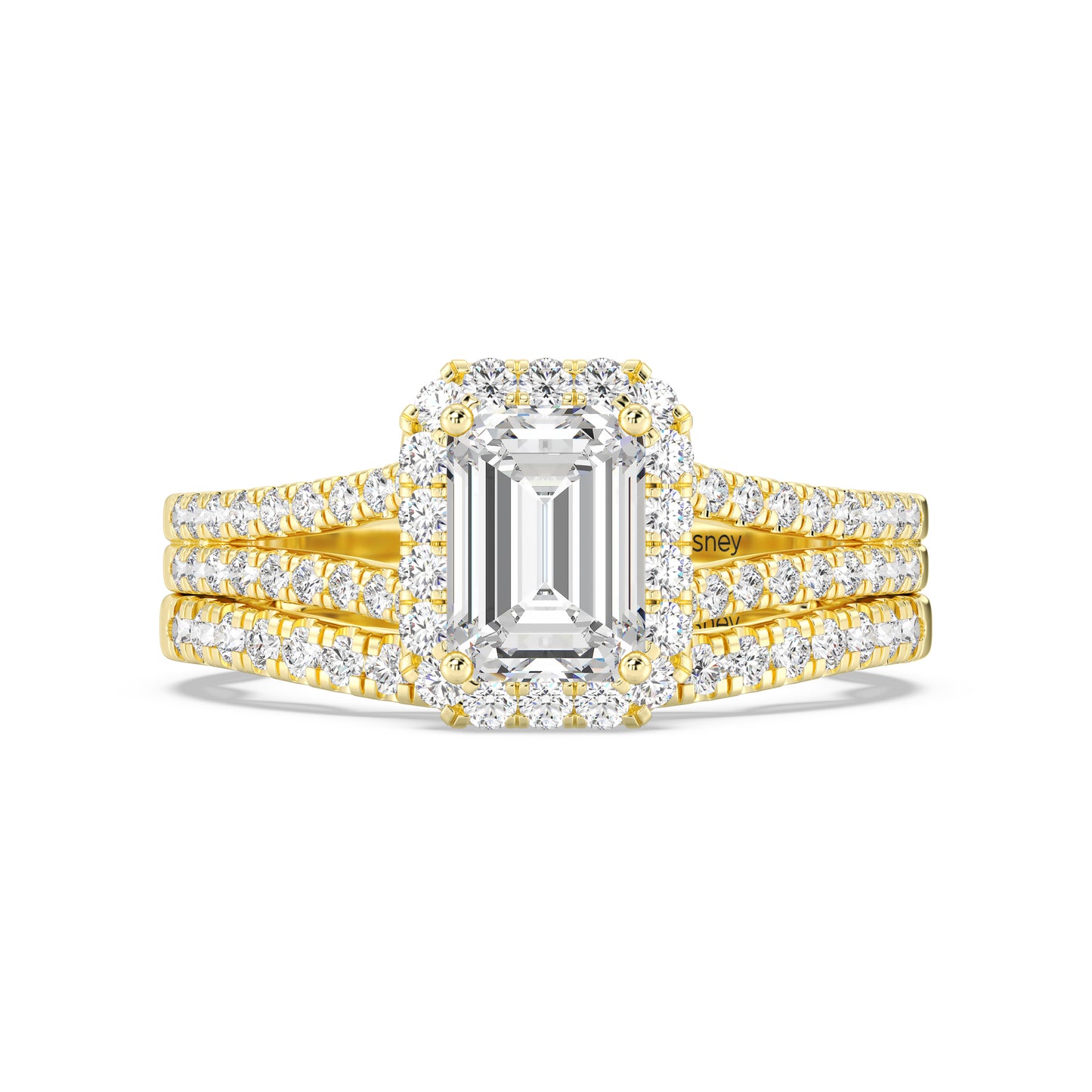 Enchanted Star Lab Grown Diamond 14K Gold Cinderella Engagement Ring Set