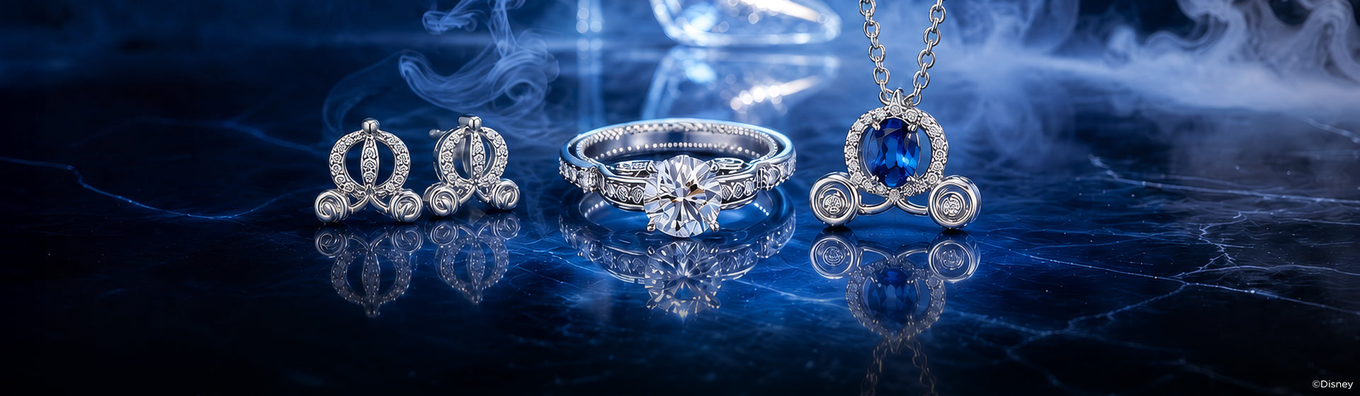 Disney's Cinderella Inspired Diamond Engagement & Bridal Rings Desktop Banner
