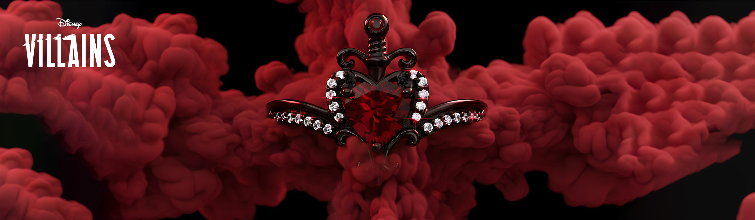 Disney Villains Diamond And Gemstone Jewelry Desktop Banner