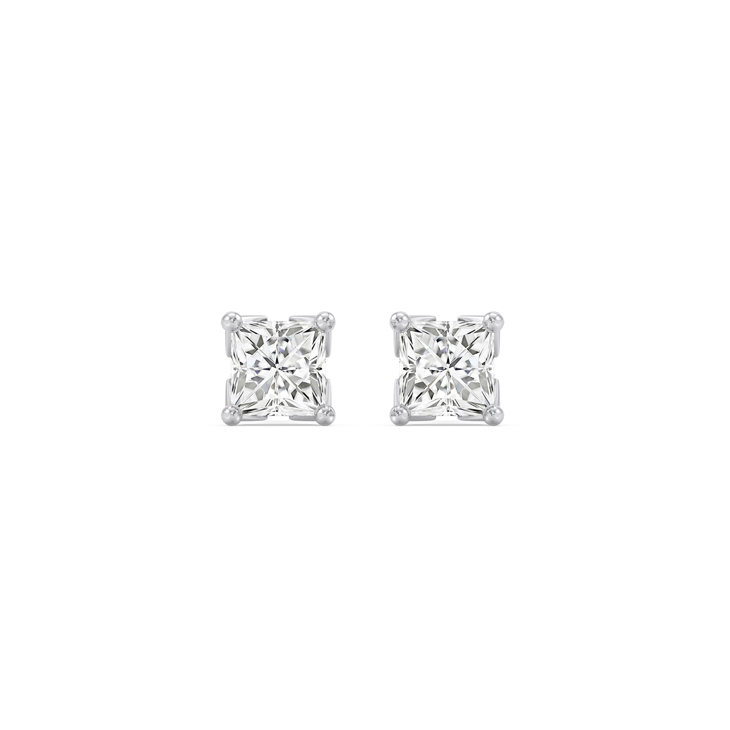 Enchanted Star Lab Grown Diamond 10K Gold Majestic Princess Stud Earrings