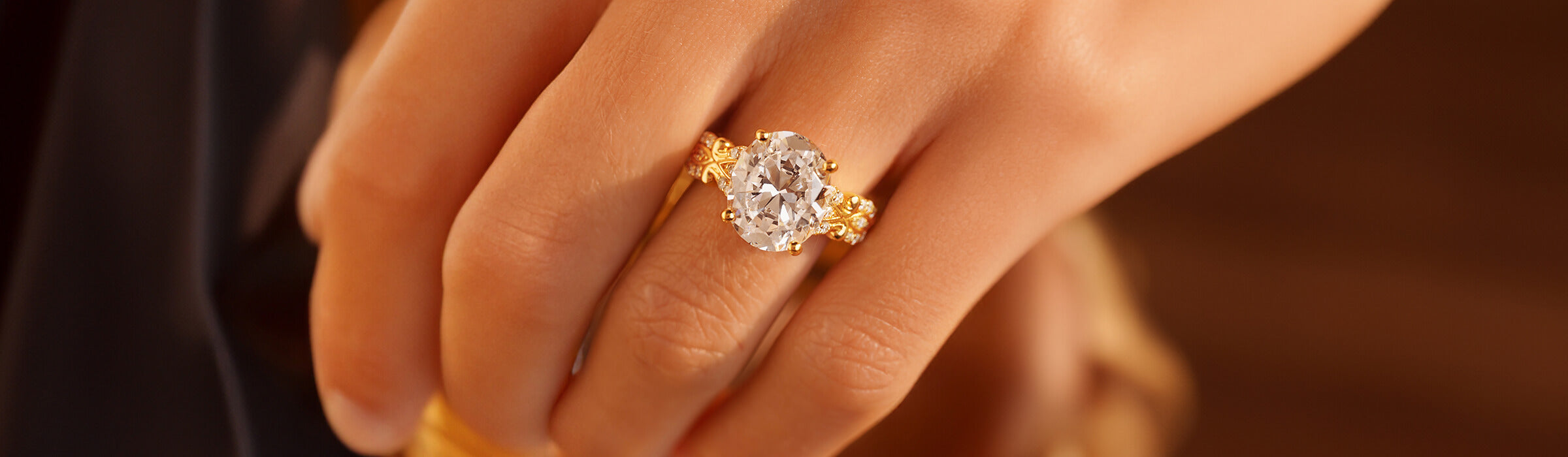 Yellow Gold Diamond Engagement Rings Desktop Banner