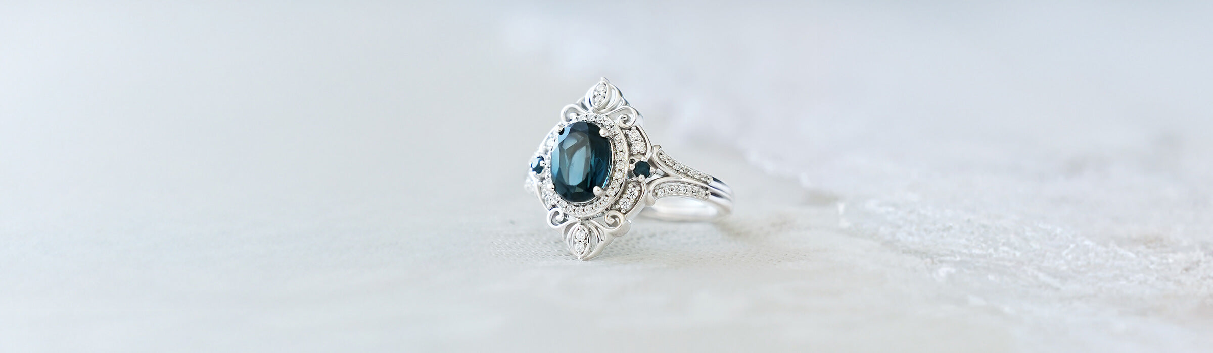 Gemstone Engagement Rings Desktop Banner