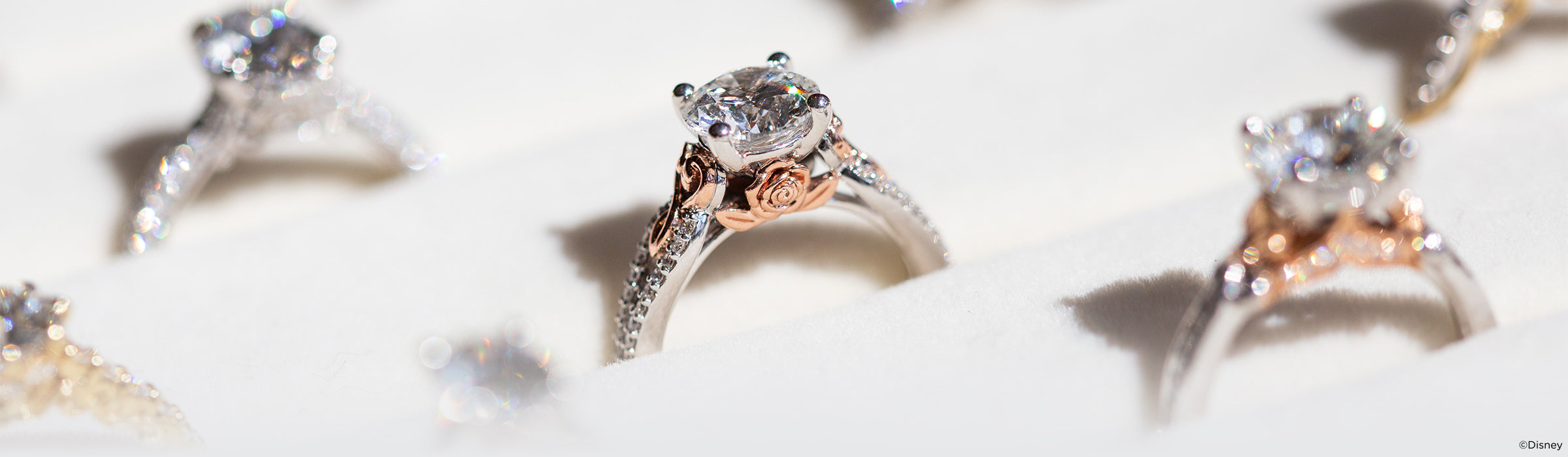 Rose Gold Lab Grown Diamond Jewelry Desktop Banner
