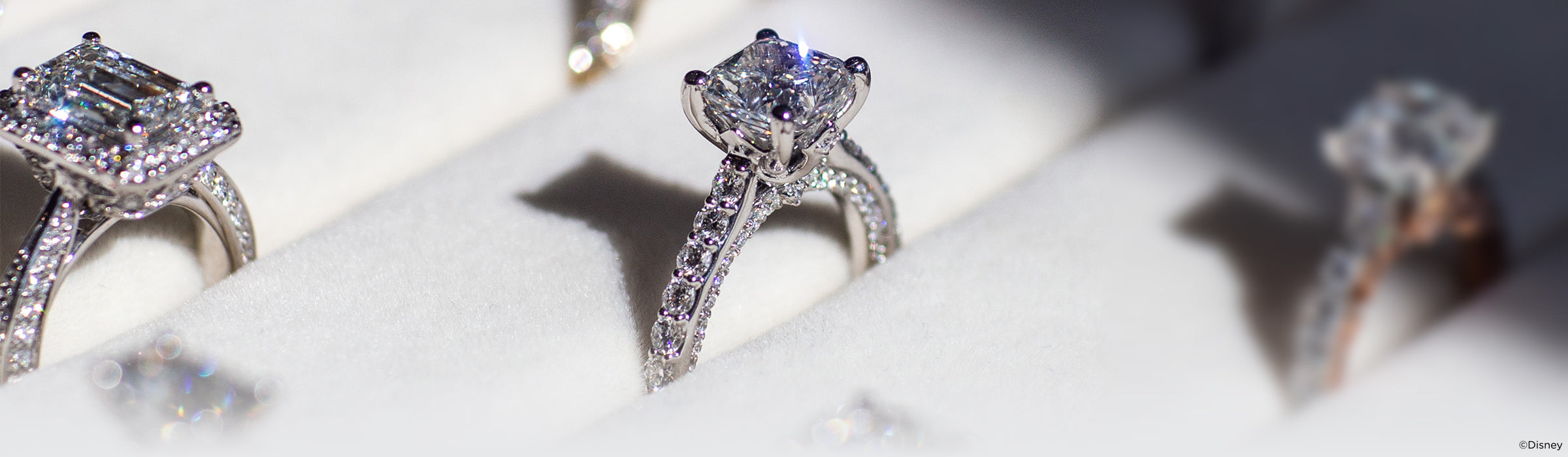 White Gold Lab Grown Diamond Jewelry Desktop Banner