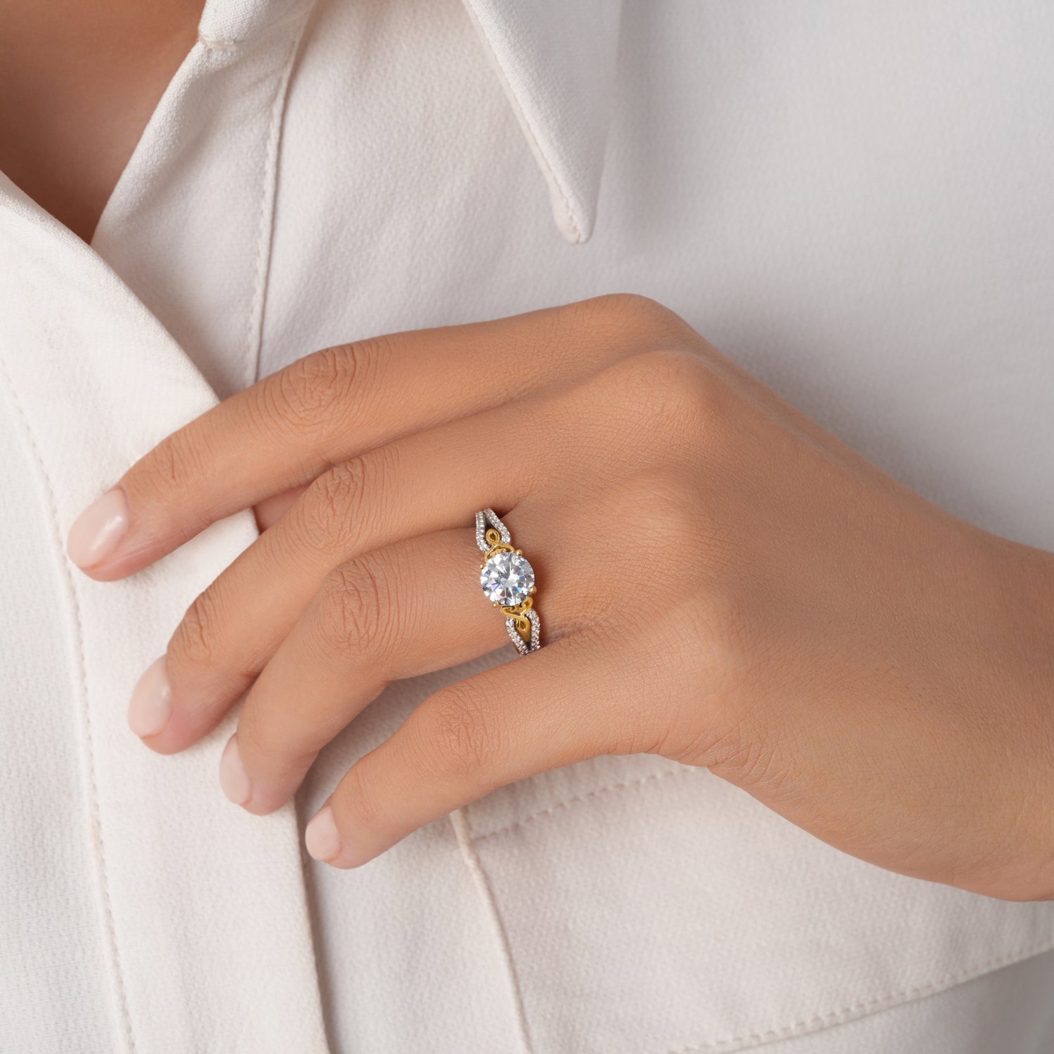 Vintage lab created diamond engagement rings deals