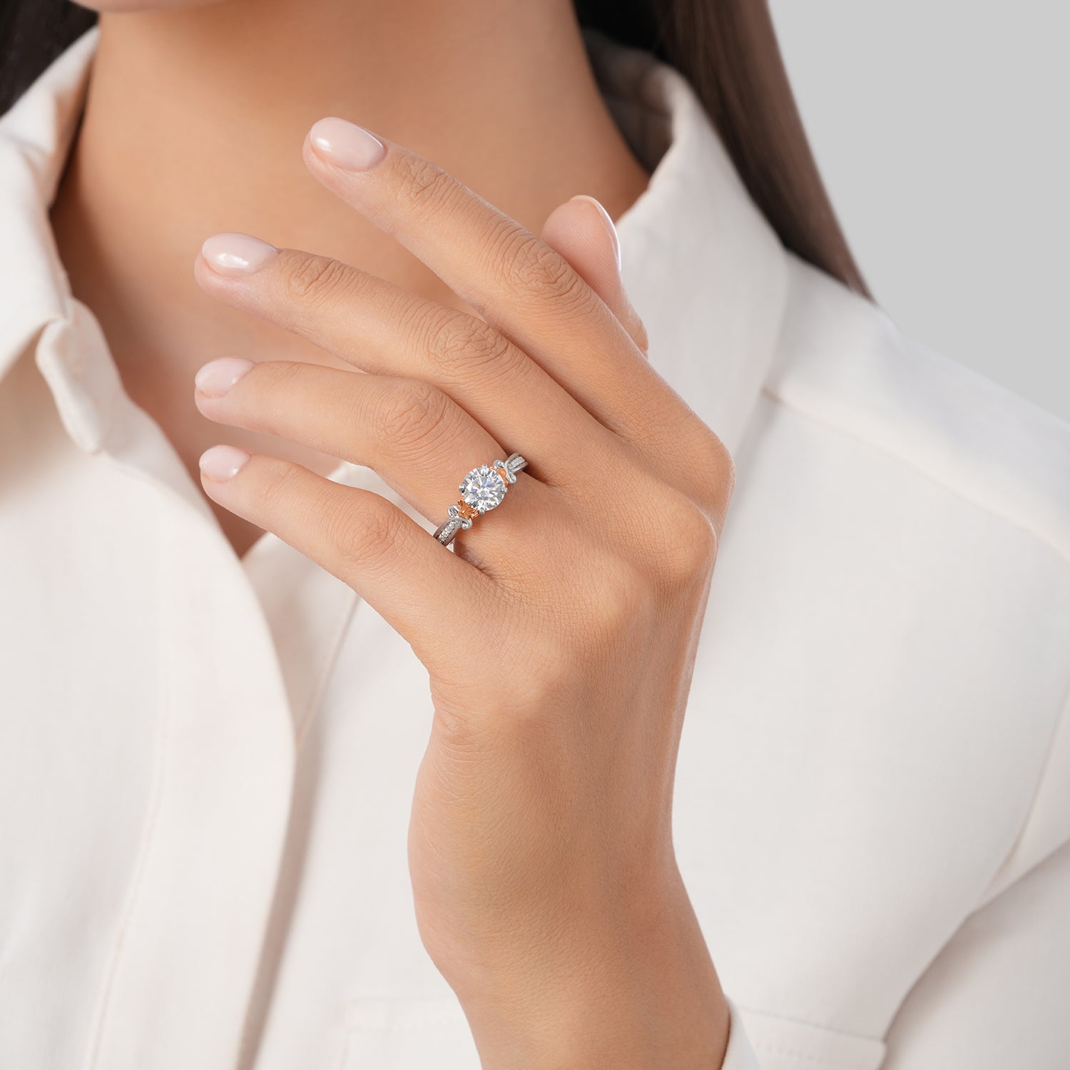 Disney Ariel Inspired Lab Grown Diamond Engagement Ring in 14K