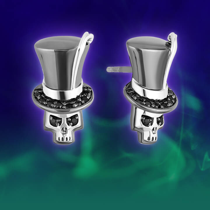 Explore diamond and gemstone earrings inspired by Disney's Dr. Facilier Mobile Banner