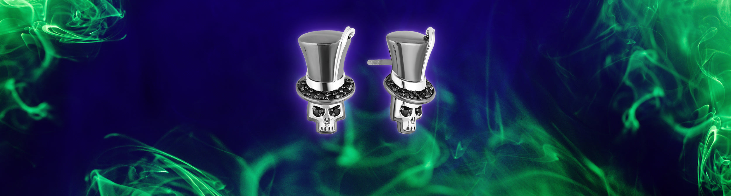 Explore diamond and gemstone earrings inspired by Disney's Dr. Facilier Desktop Banner
